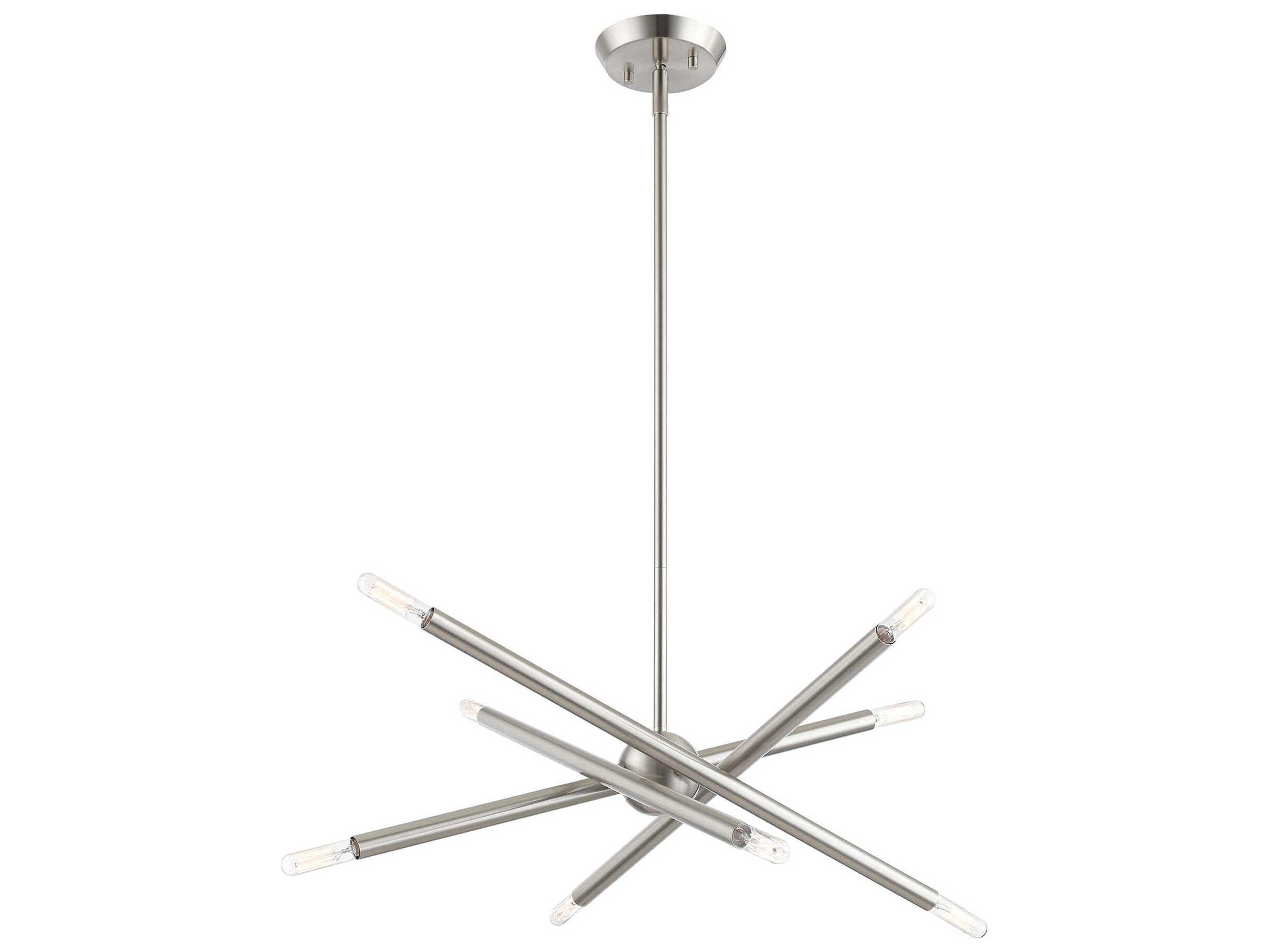 Livex Lighting Soho 8-Light Brushed Nickel Candelabra Sputnik Chandelier