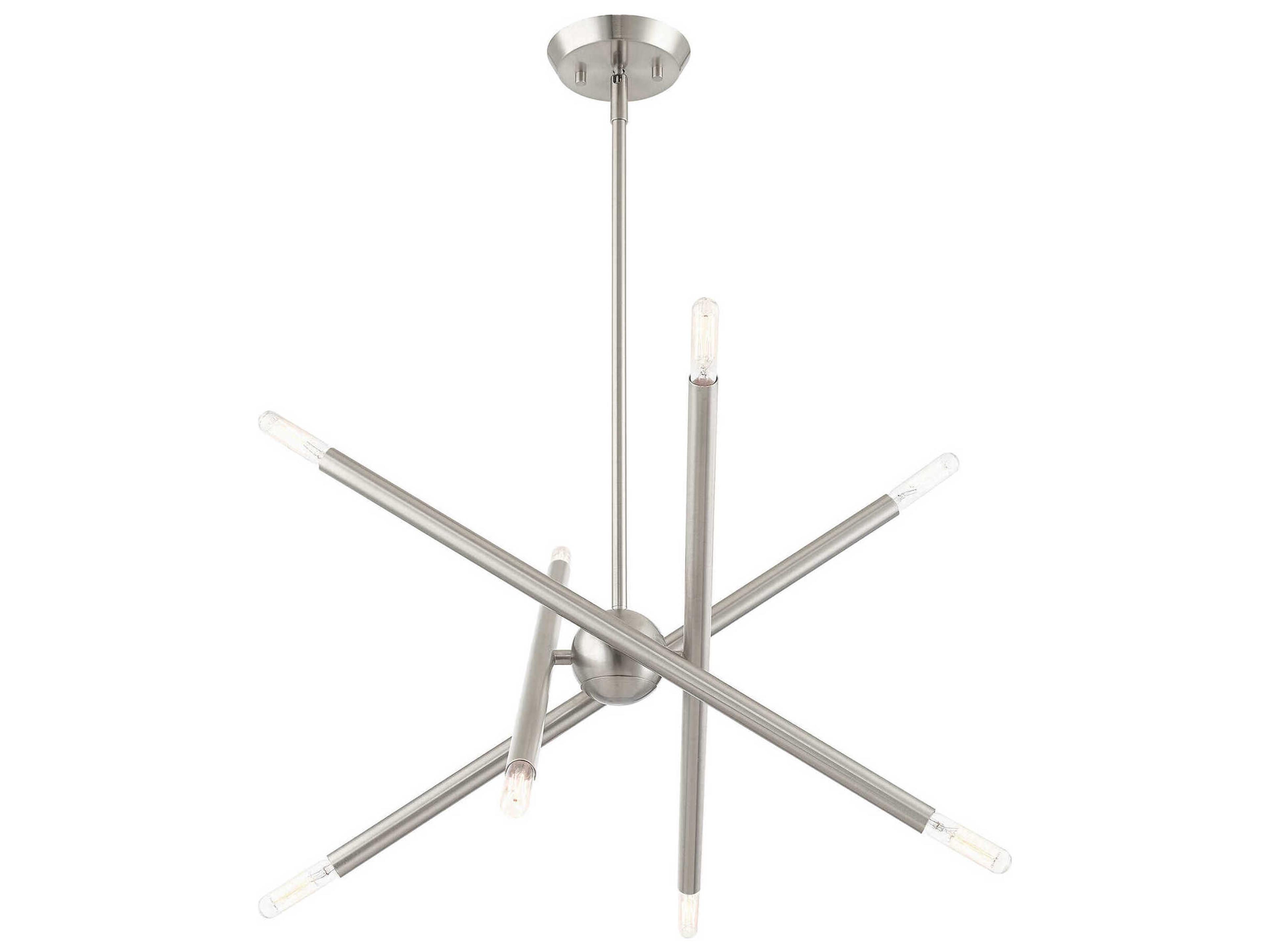 Livex Lighting Soho 8-Light Brushed Nickel Candelabra Sputnik Chandelier