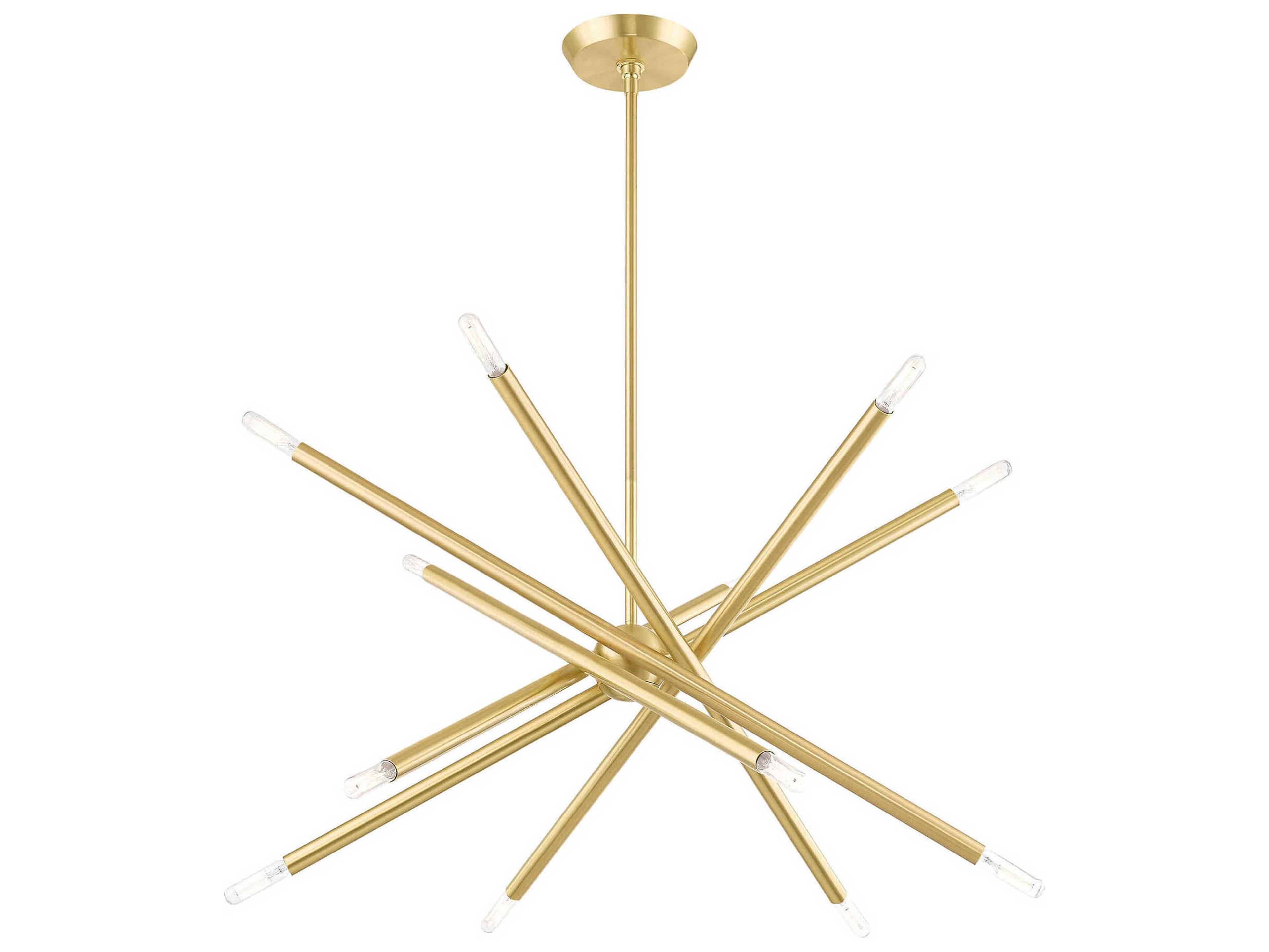 Livex Lighting Soho 12-Light Satin Brass Candelabra Sputnik Chandelier