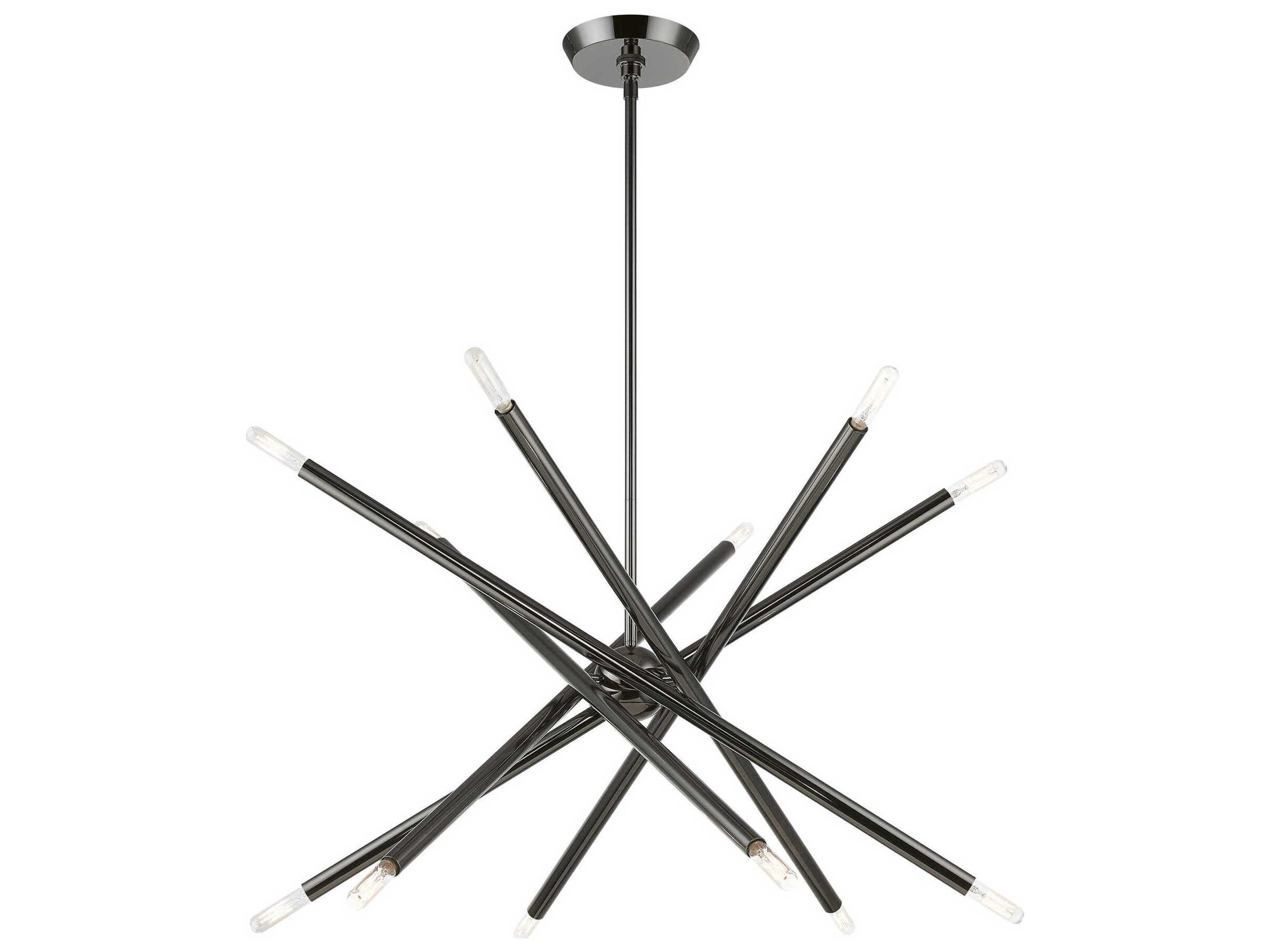Livex Lighting Soho 12-Light Black Chrome Linear Sputnik Pendant