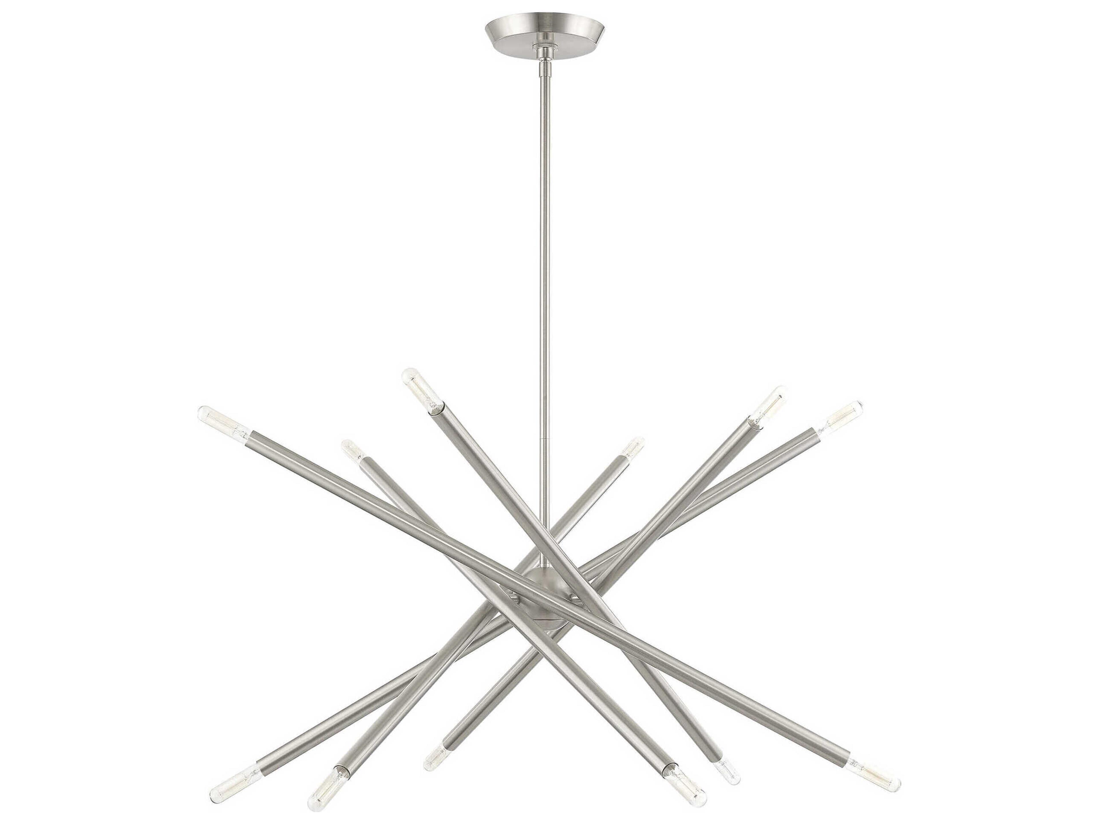 Livex Lighting Soho 12-Light Brushed Nickel Candelabra Sputnik Chandelier