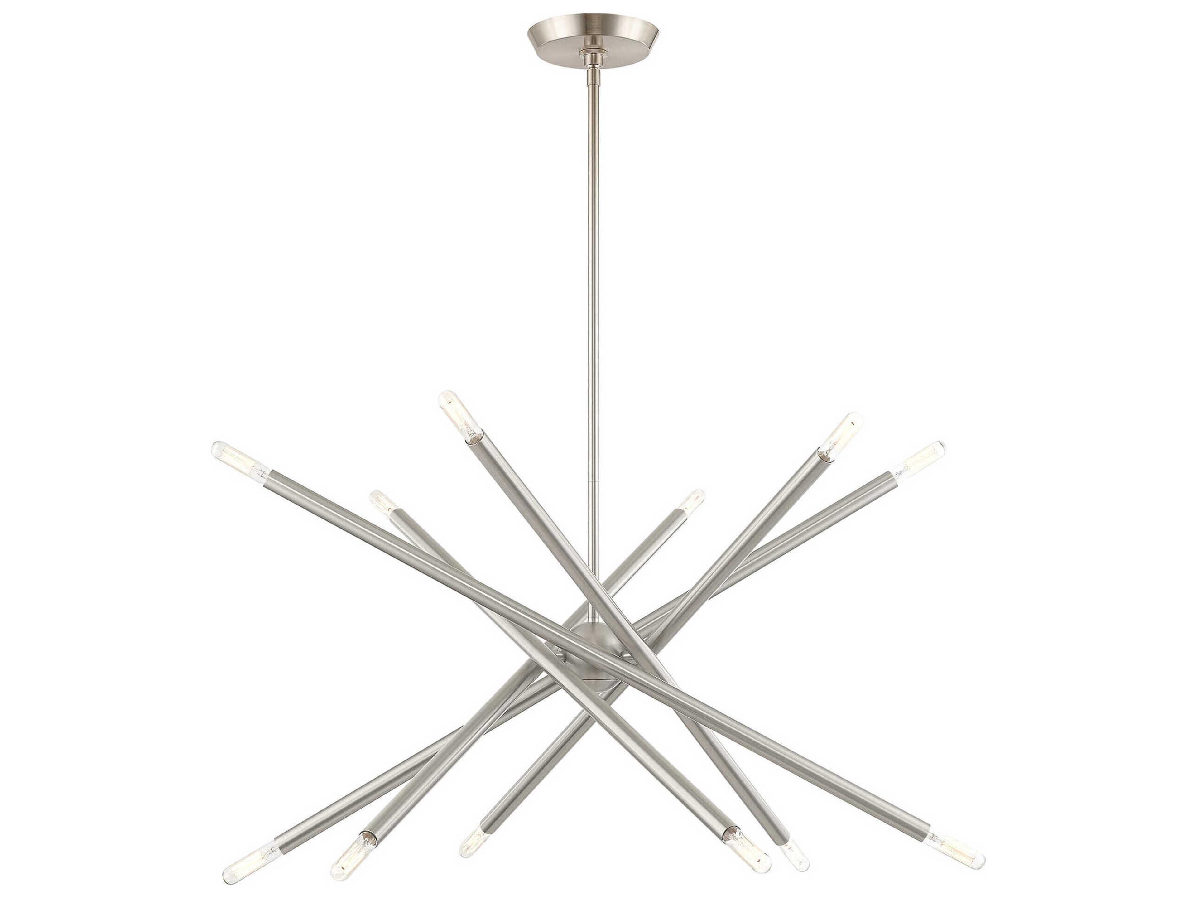 Livex Lighting Soho 12-Light Brushed Nickel Candelabra Sputnik Chandelier