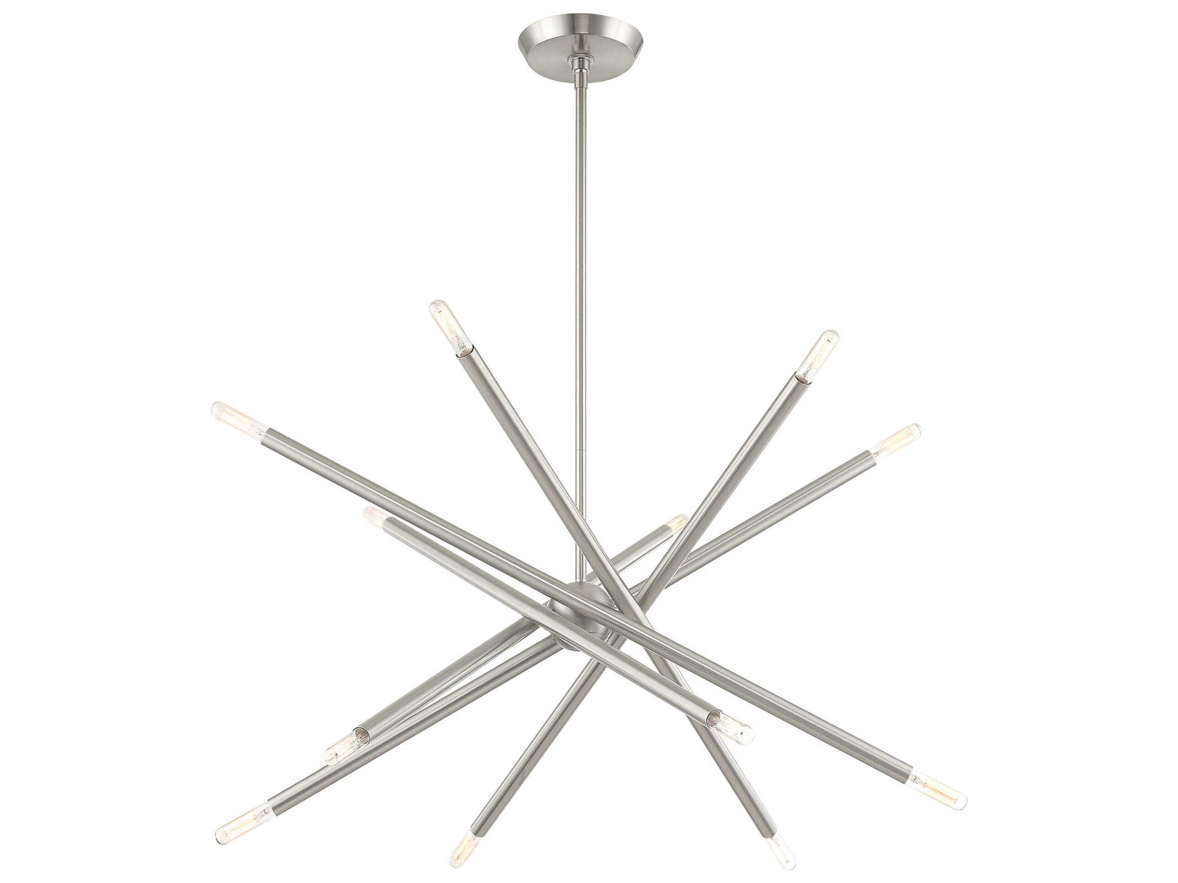 Livex Lighting Soho 12-Light Brushed Nickel Candelabra Sputnik Chandelier