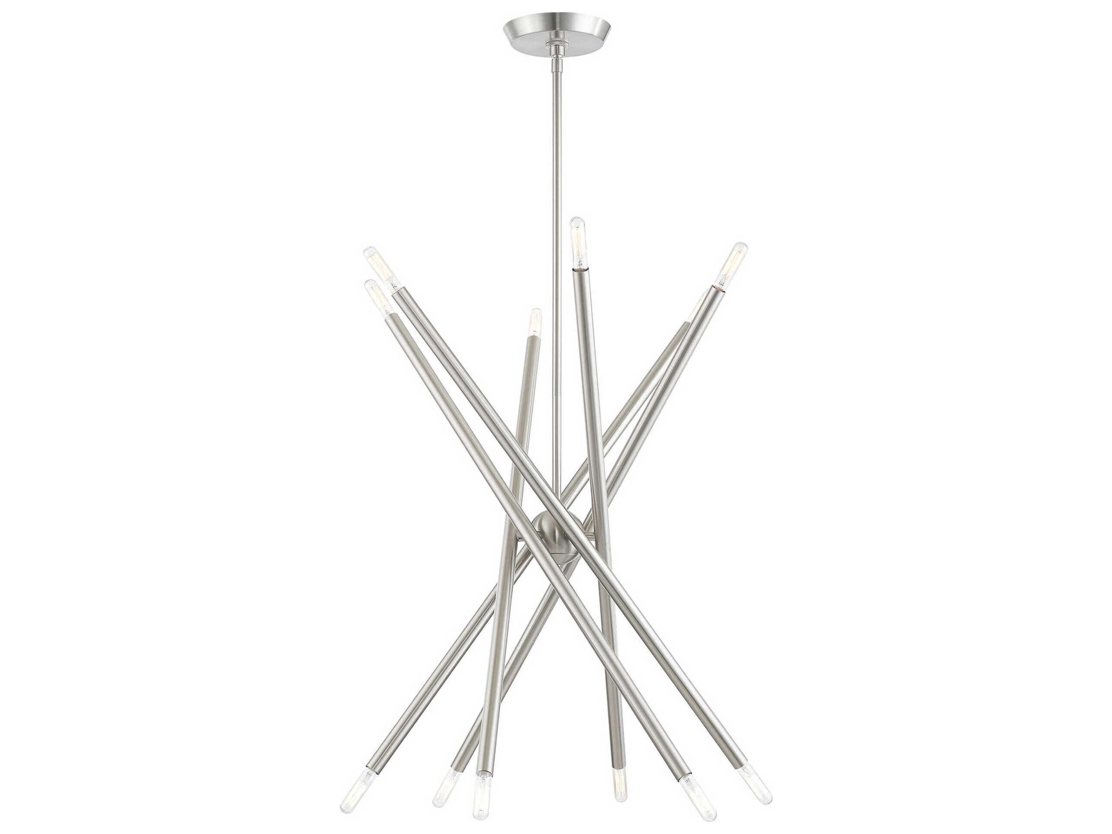 Livex Lighting Soho 12-Light Brushed Nickel Candelabra Sputnik Chandelier