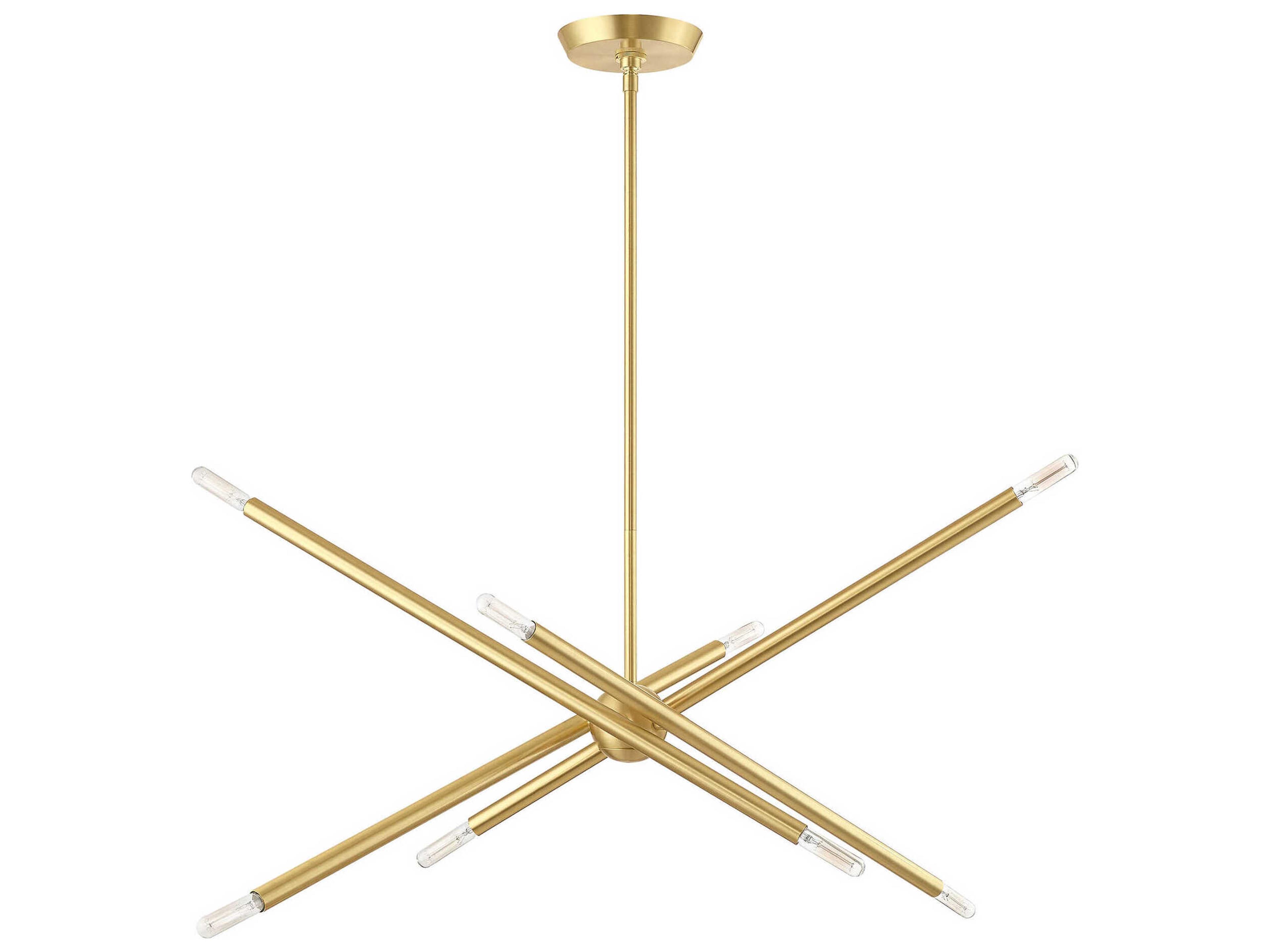 Livex Lighting Soho 8-Light Satin Brass Linear Island Pendant