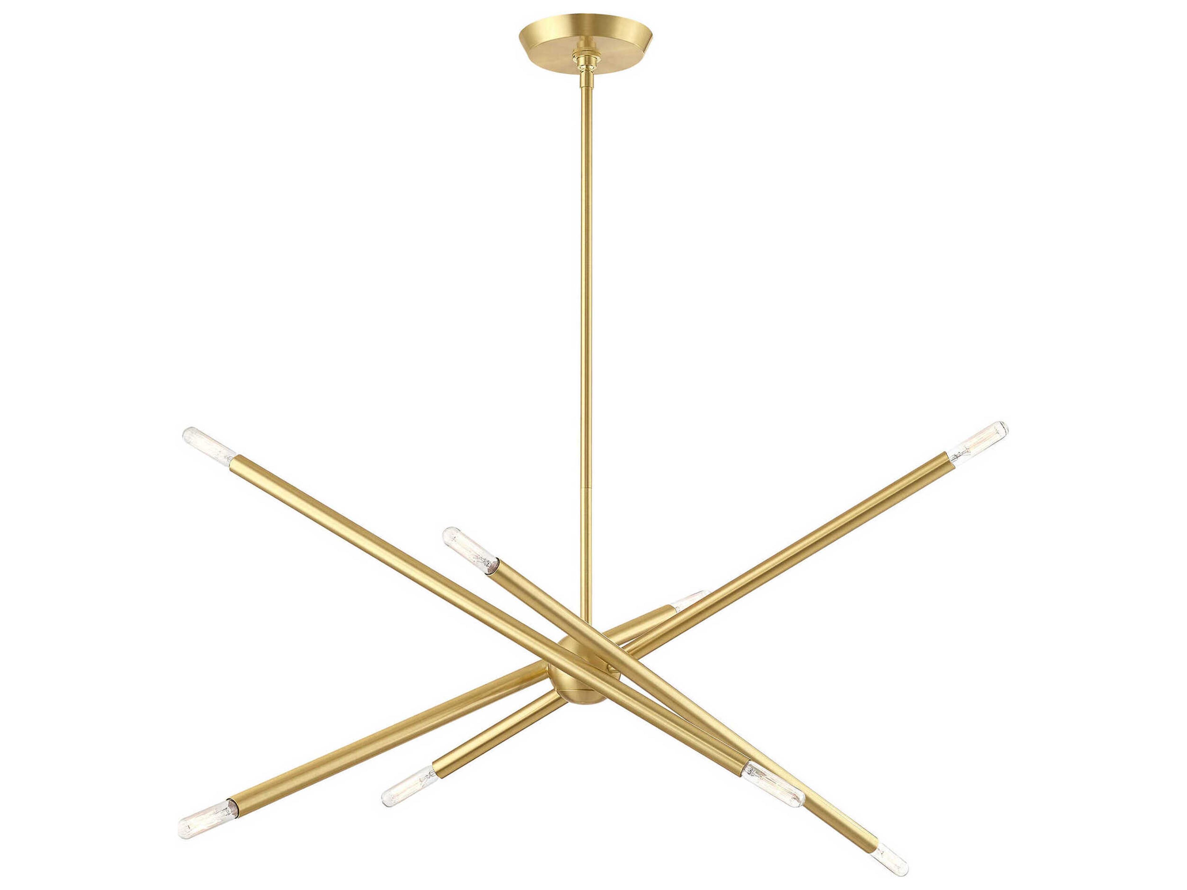 Livex Lighting Soho 8-Light Satin Brass Linear Island Pendant