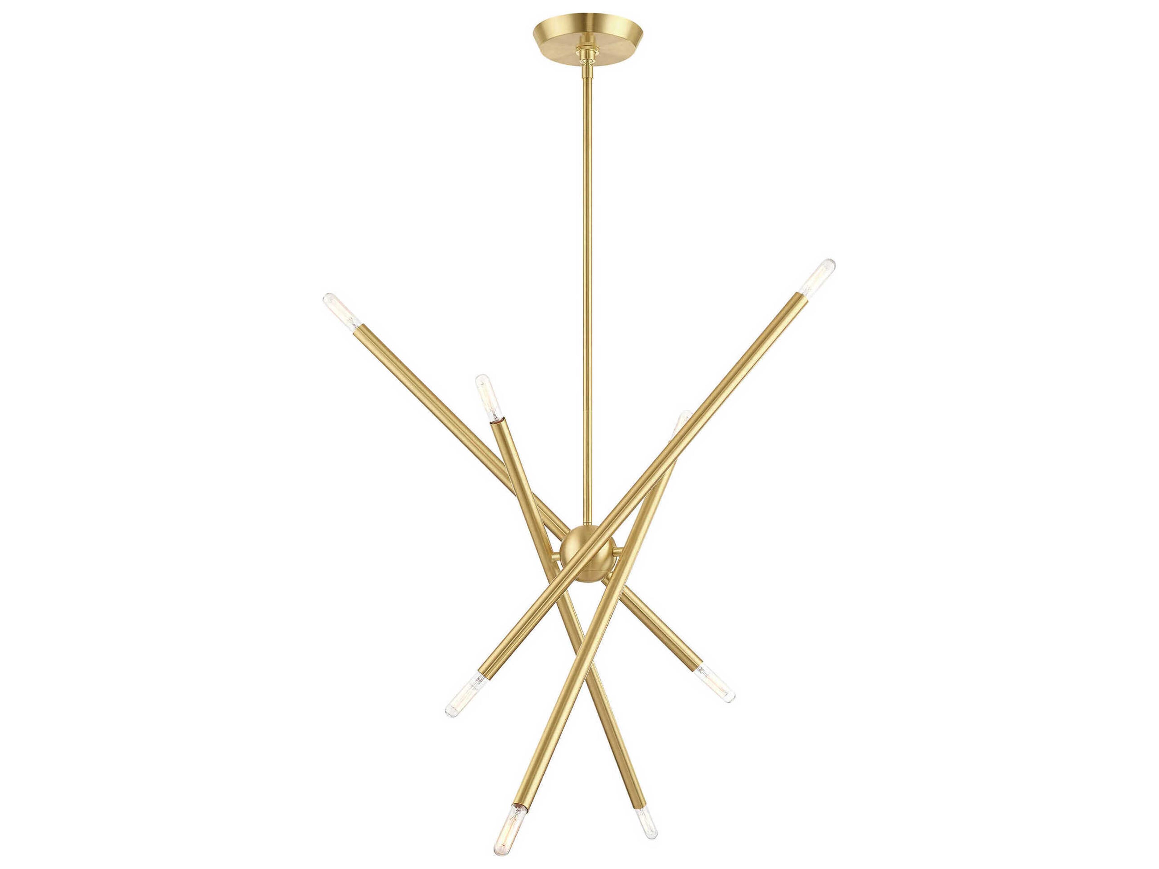 Livex Lighting Soho 8-Light Satin Brass Linear Island Pendant