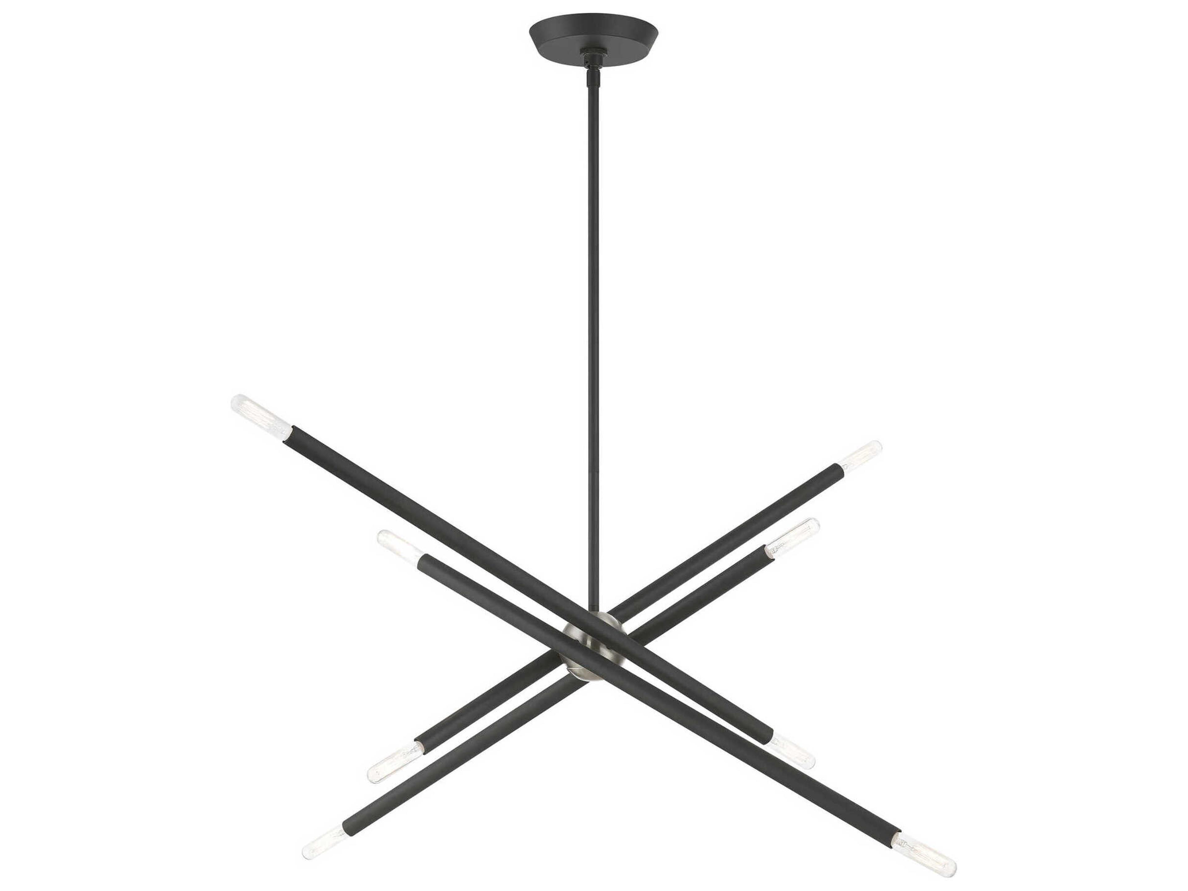 Soho 8-Light Scandinavian Gray Linear Sputnik Island Pendant