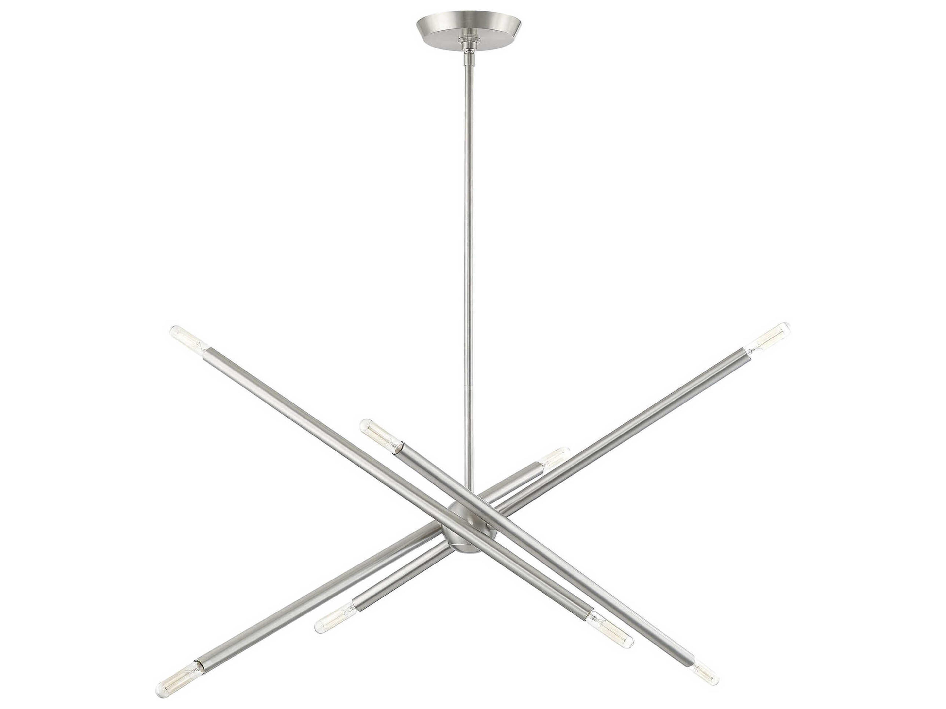 Livex Lighting Soho 8-Light Brushed Nickel Linear Island Pendant