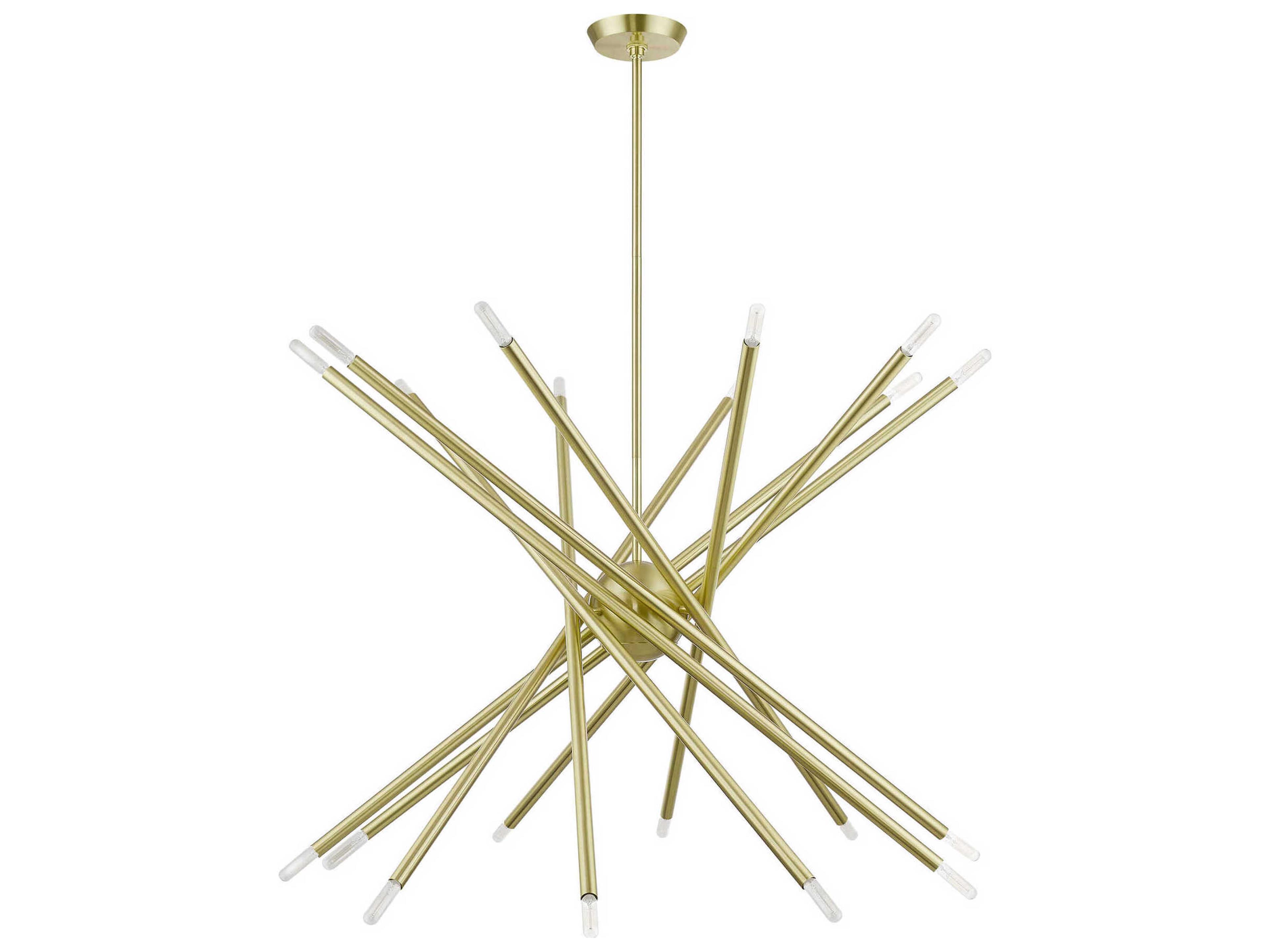 Livex Lighting Soho 20-Light Satin Brass Linear Sputnik Pendant