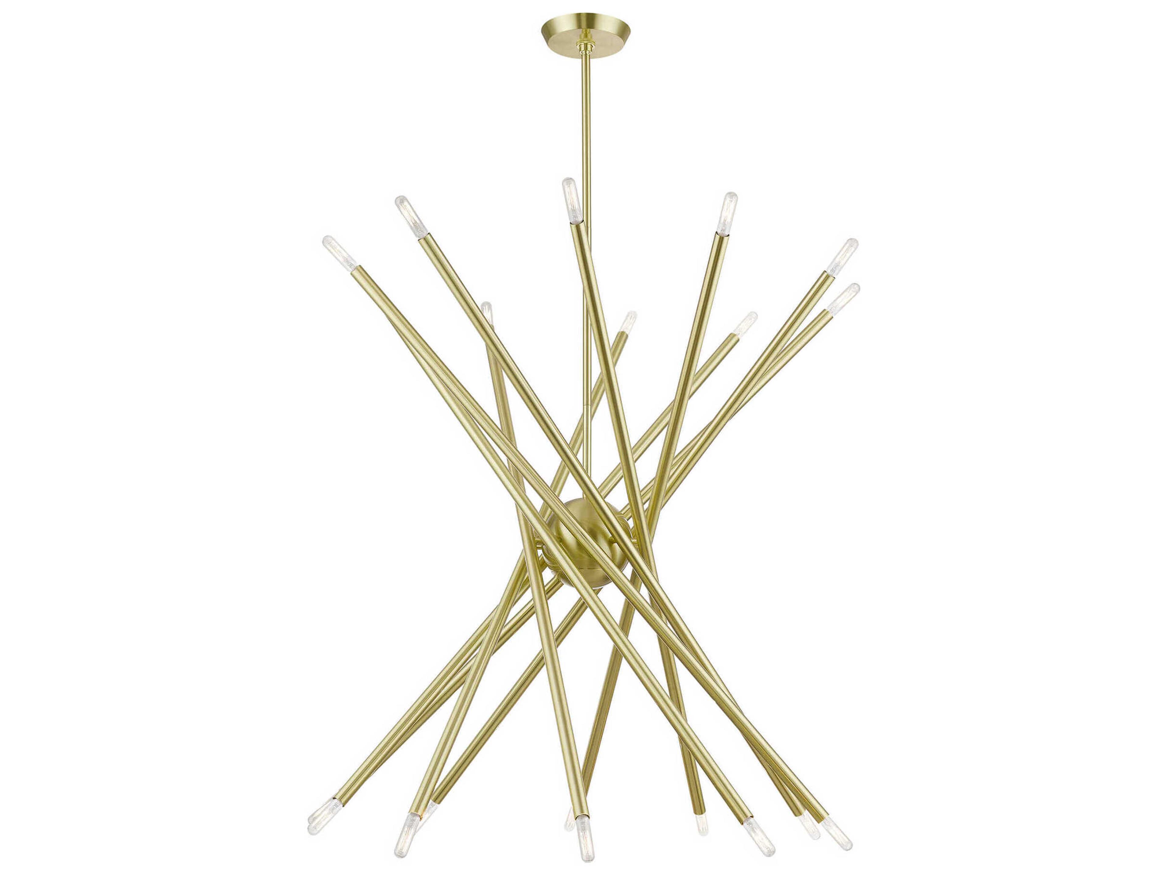 Livex Lighting Soho 20-Light Satin Brass Linear Sputnik Pendant