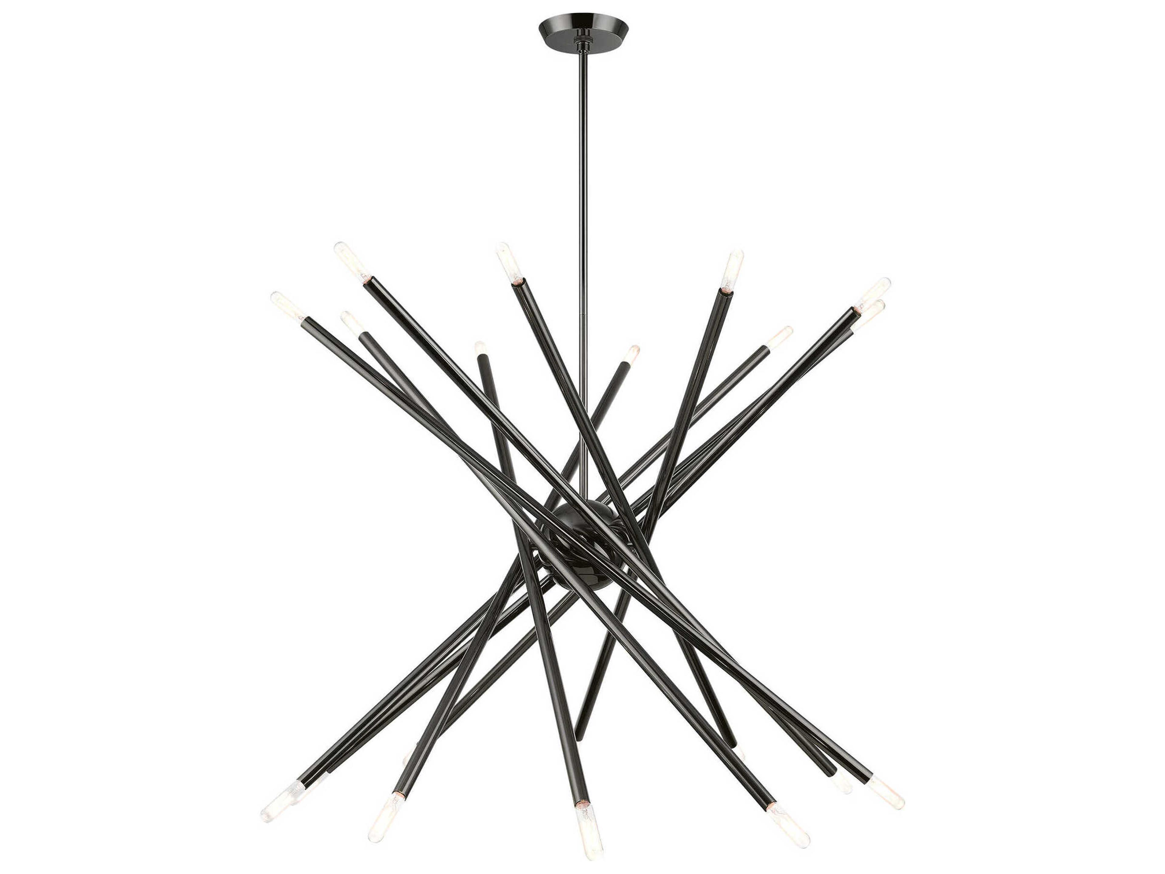 Soho 20-Light Black Chrome Linear Sputnik Pendant