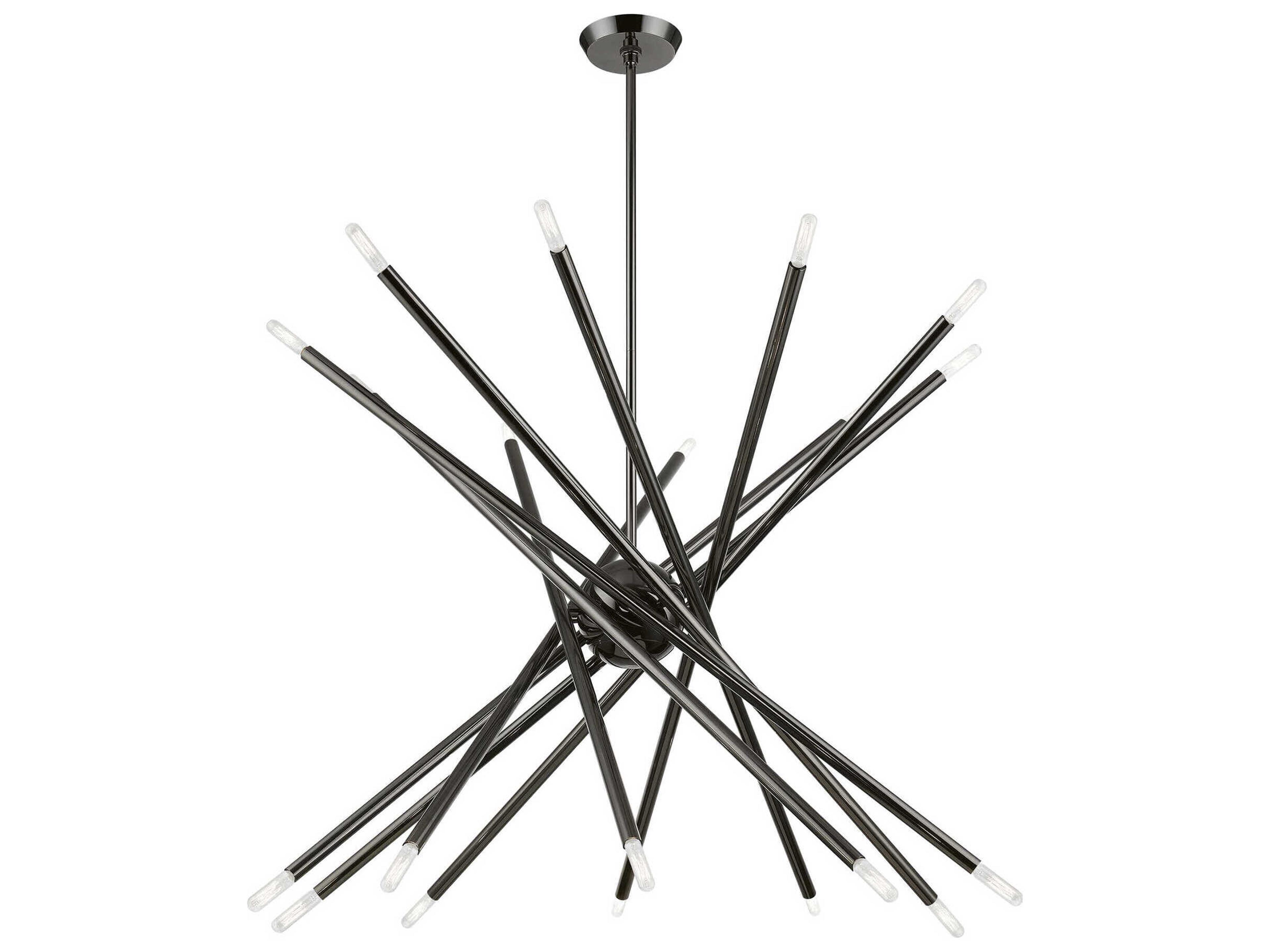Livex Lighting Soho 20-Light Black Chrome Linear Sputnik Pendant