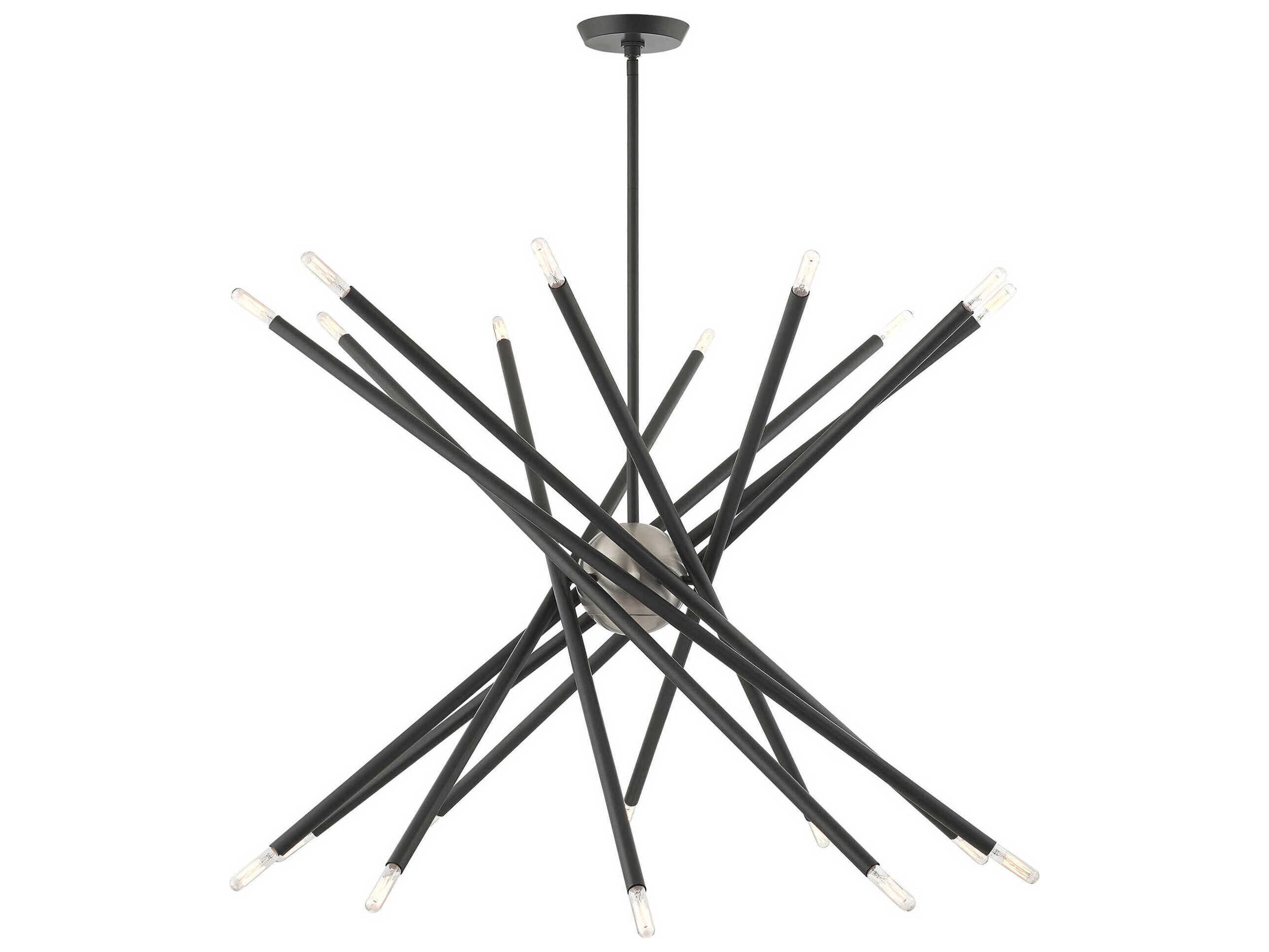 Soho 20-Light Scandinavian Gray Candelabra Sputnik Chandelier