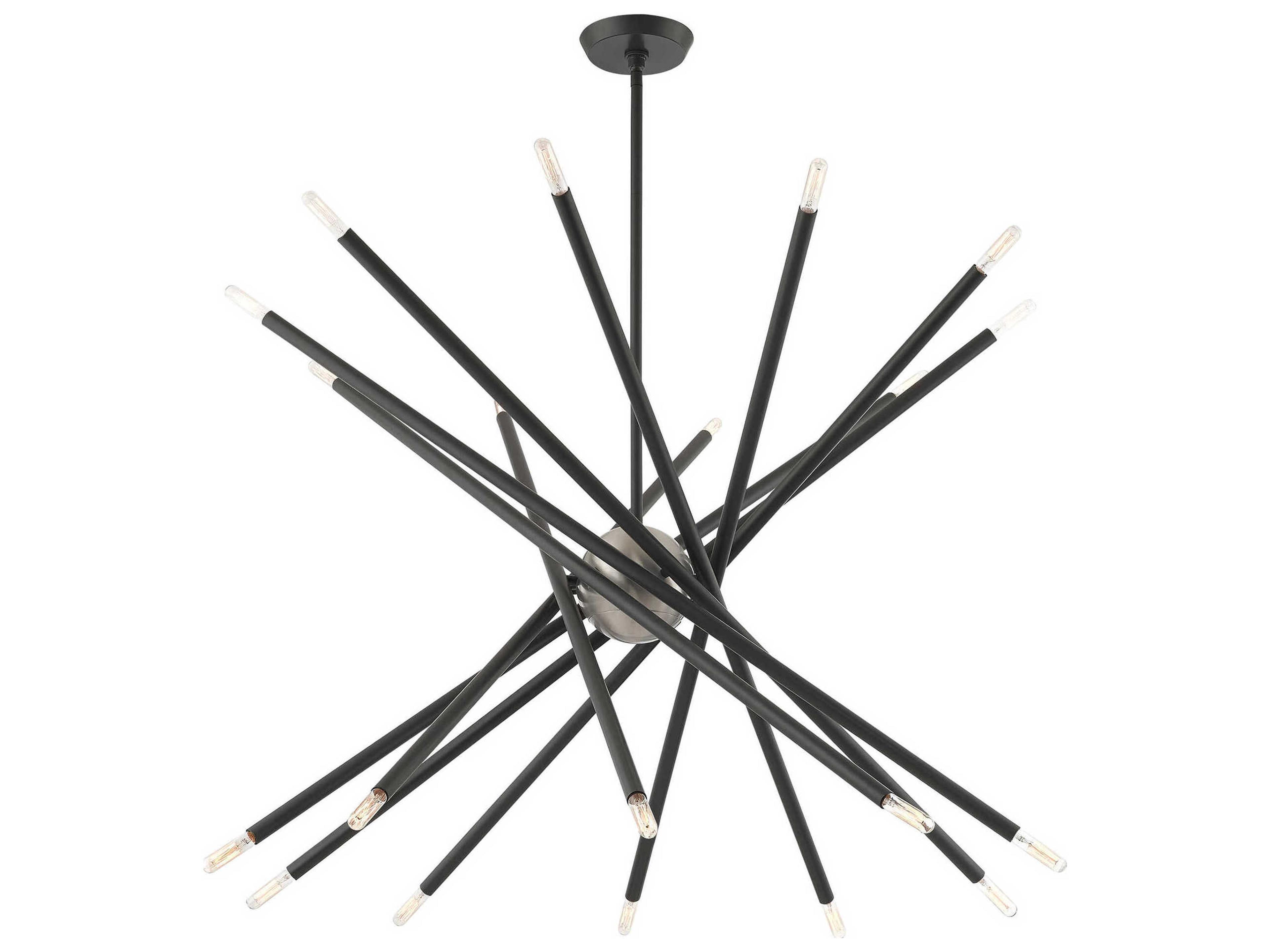 Livex Lighting Soho 20-Light Scandinavian Gray Candelabra Sputnik Chandelier