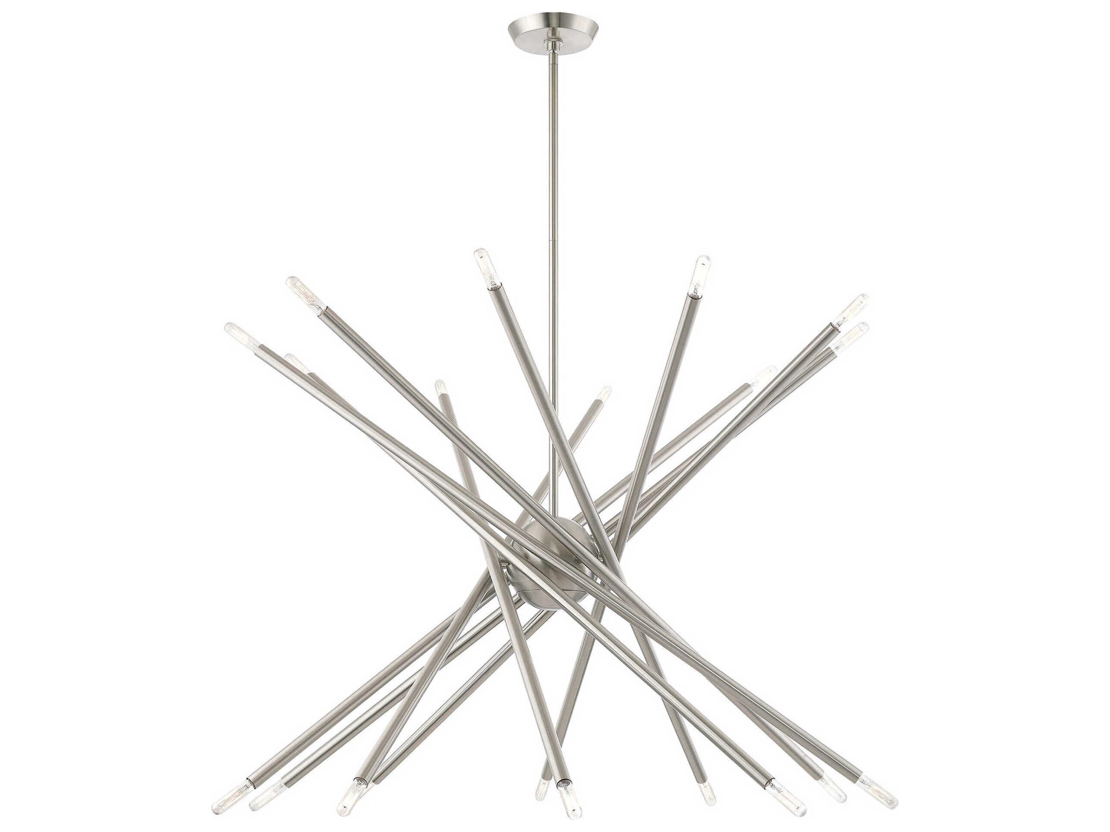 Livex Lighting Soho 20-Light Brushed Nickel Candelabra Sputnik Chandelier