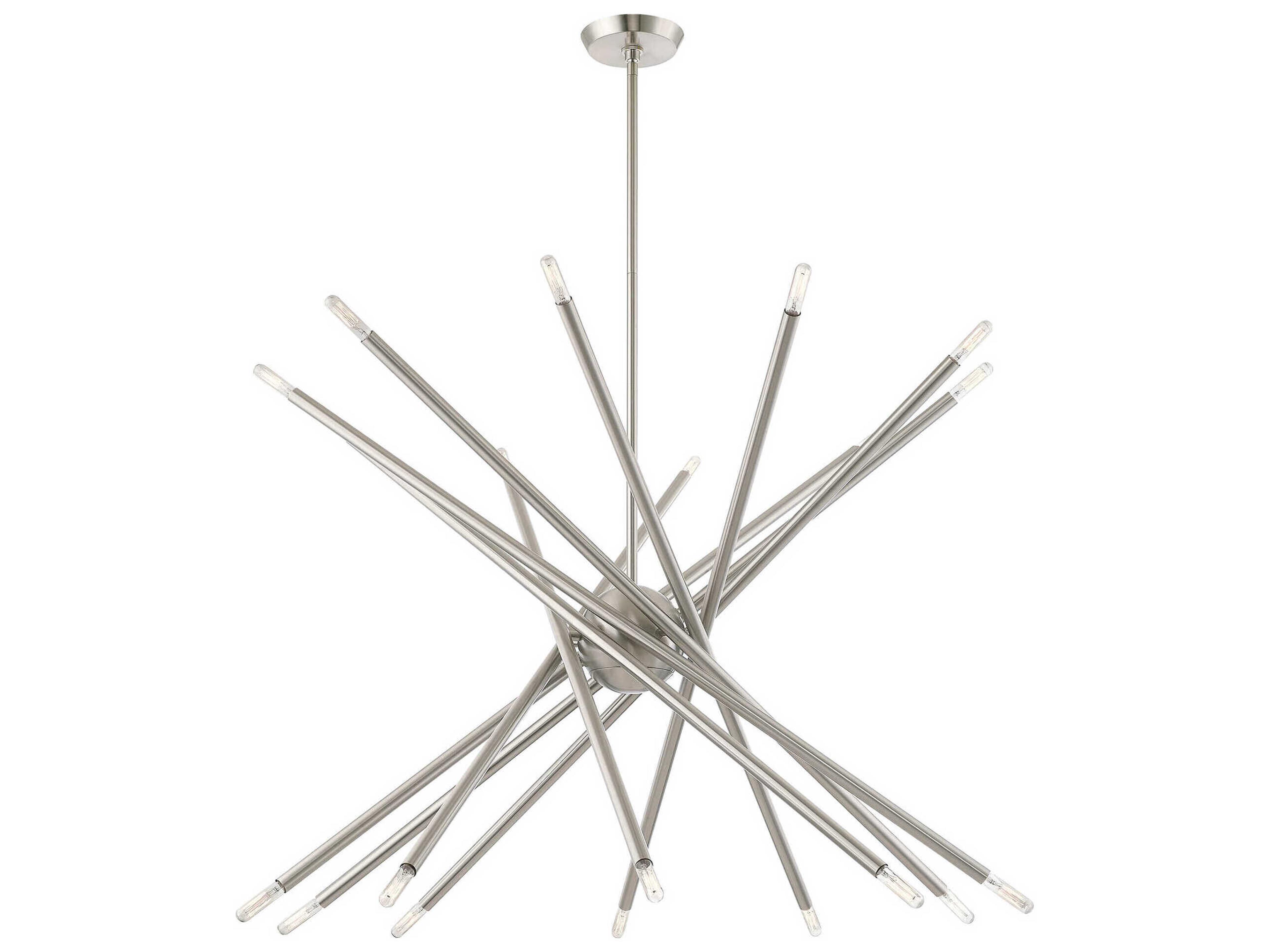 Livex Lighting Soho 20-Light Brushed Nickel Candelabra Sputnik Chandelier