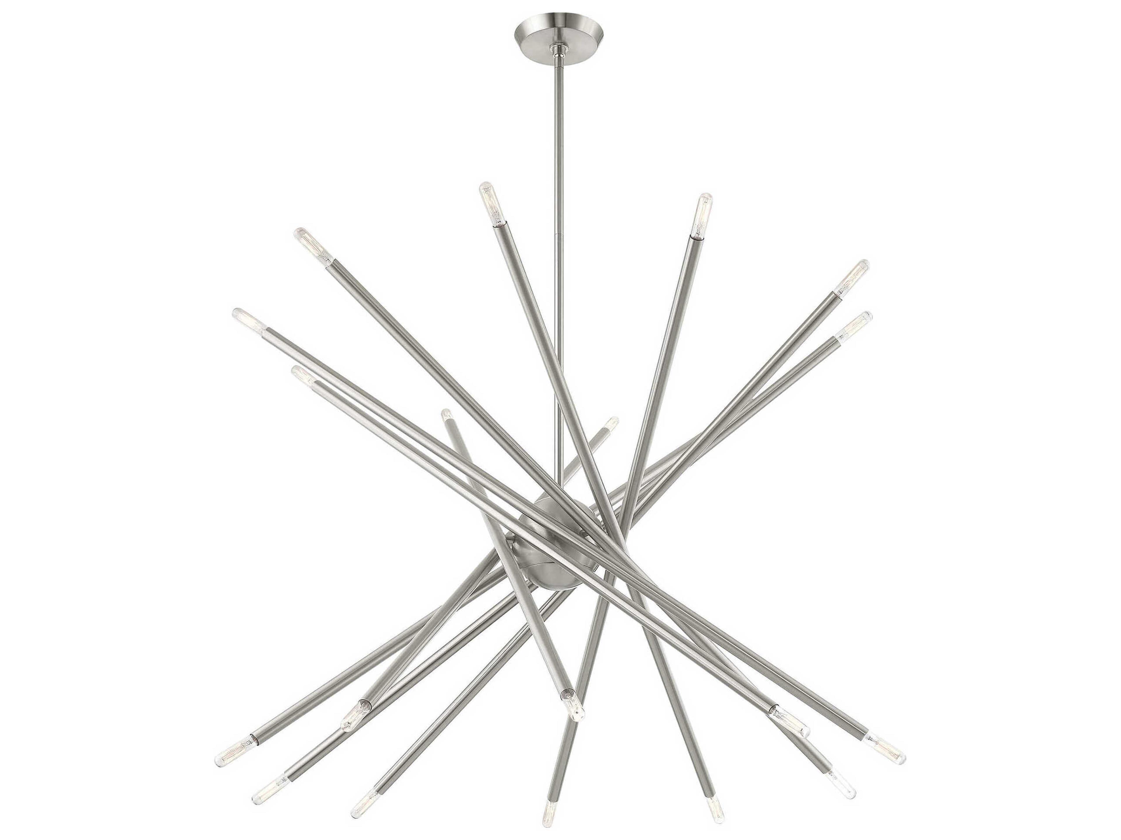 Livex Lighting Soho 20-Light Brushed Nickel Candelabra Sputnik Chandelier
