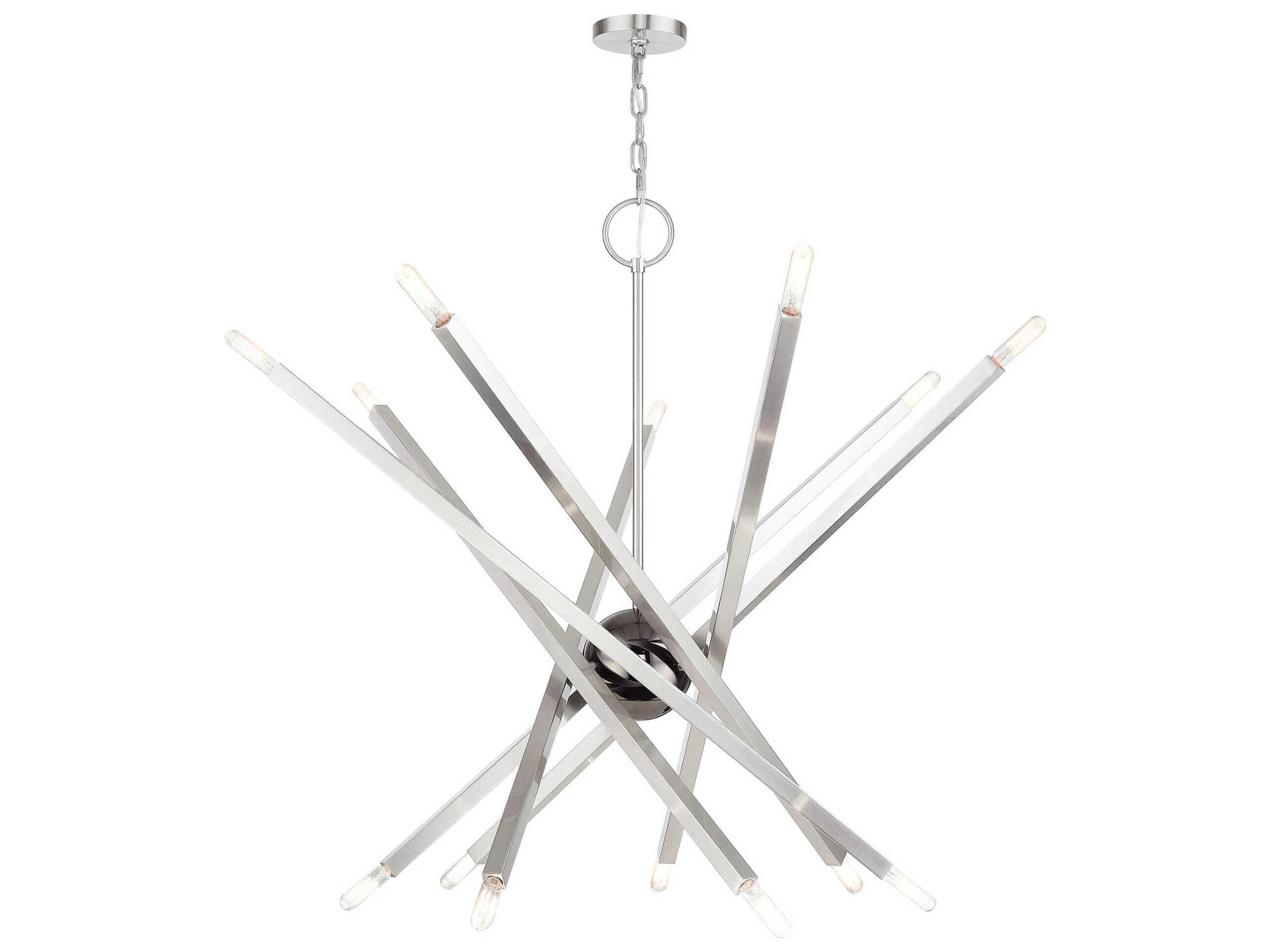 Monaco 14-Light Brushed Nickel Chandelier