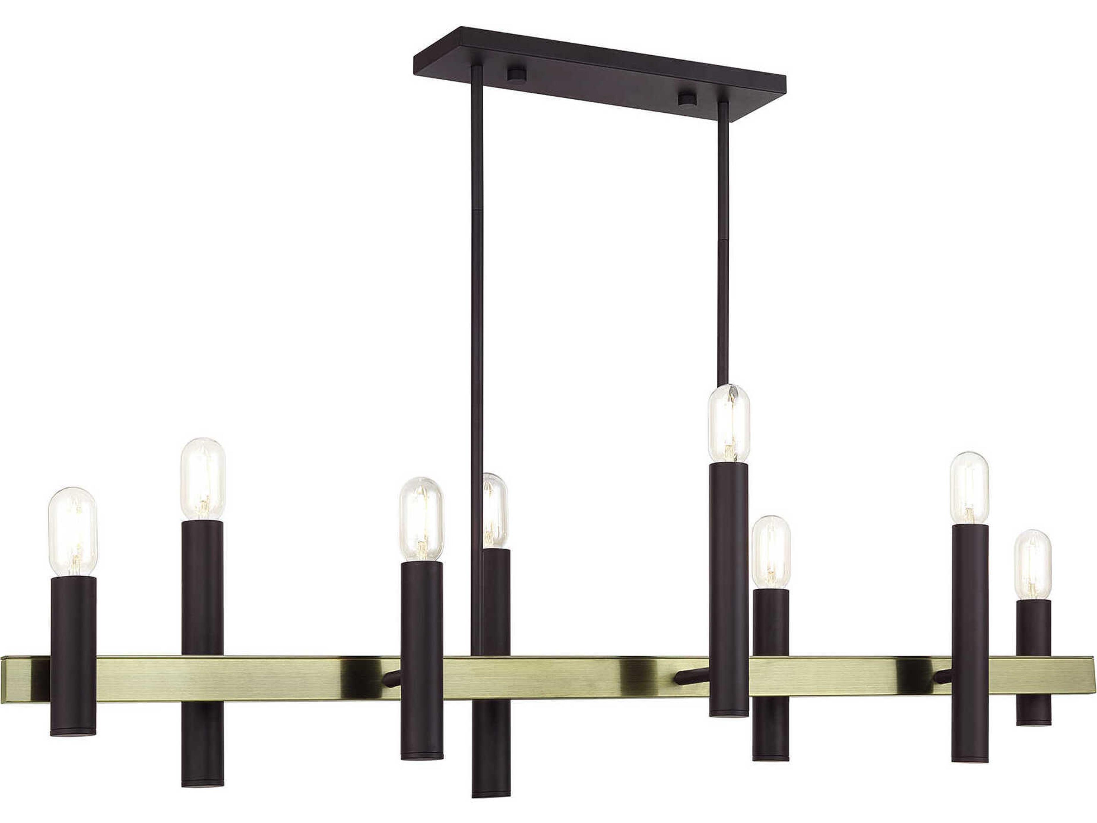 Livex Lighting Helsinki 8-Light Bronze Antique Brass Island Pendant