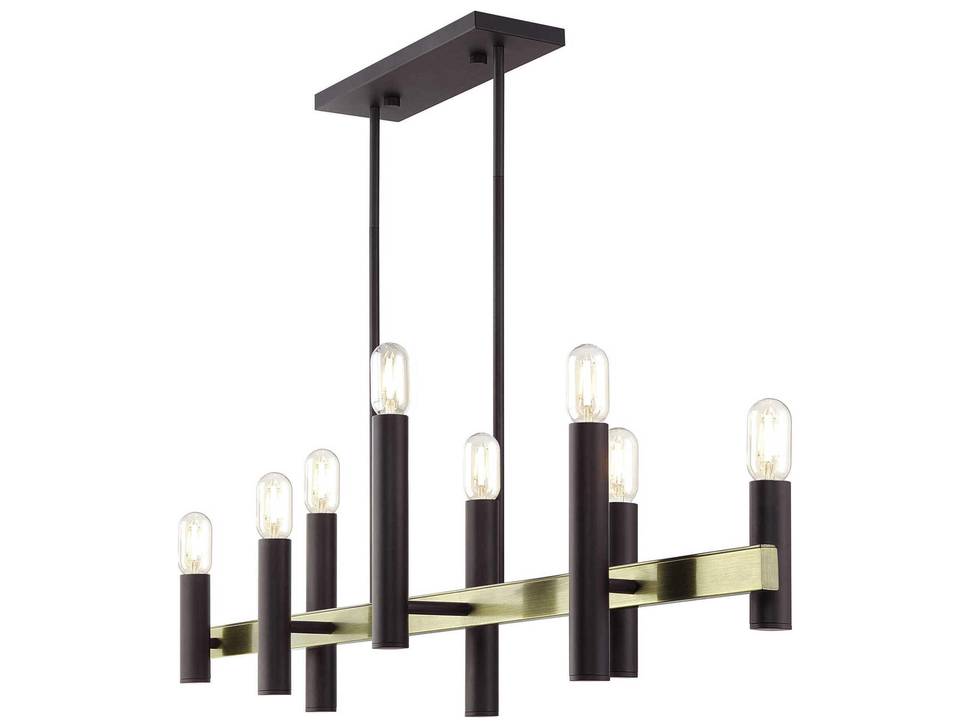 Livex Lighting Helsinki 8-Light Bronze Antique Brass Island Pendant