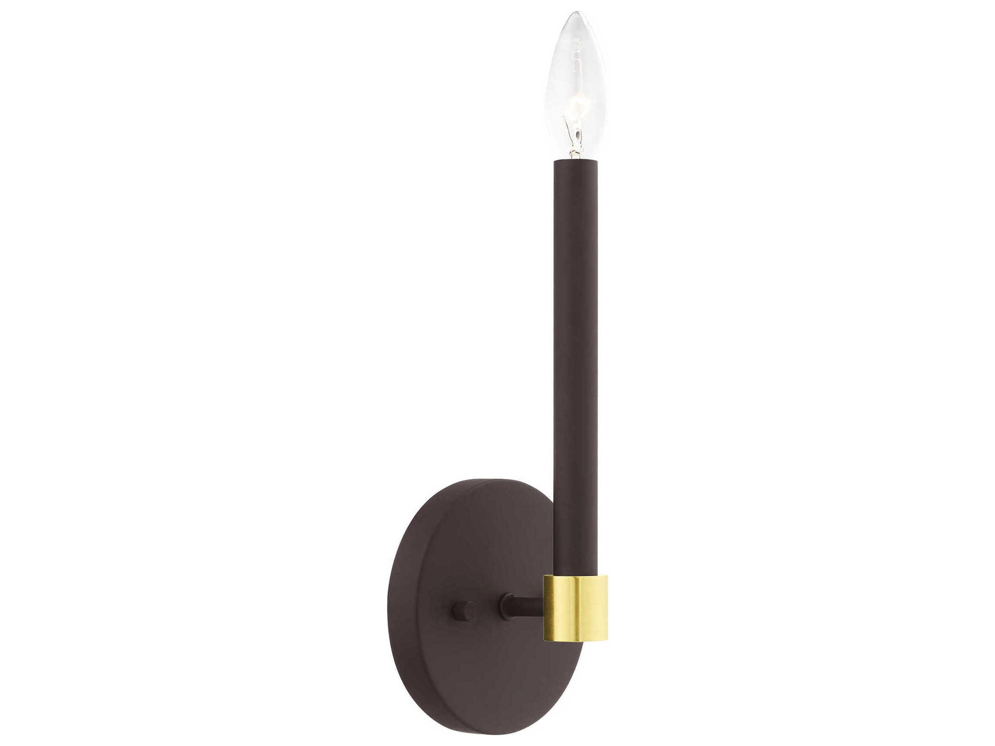 Karlstad 1-Light Bronze Satin Brass Wall Sconce