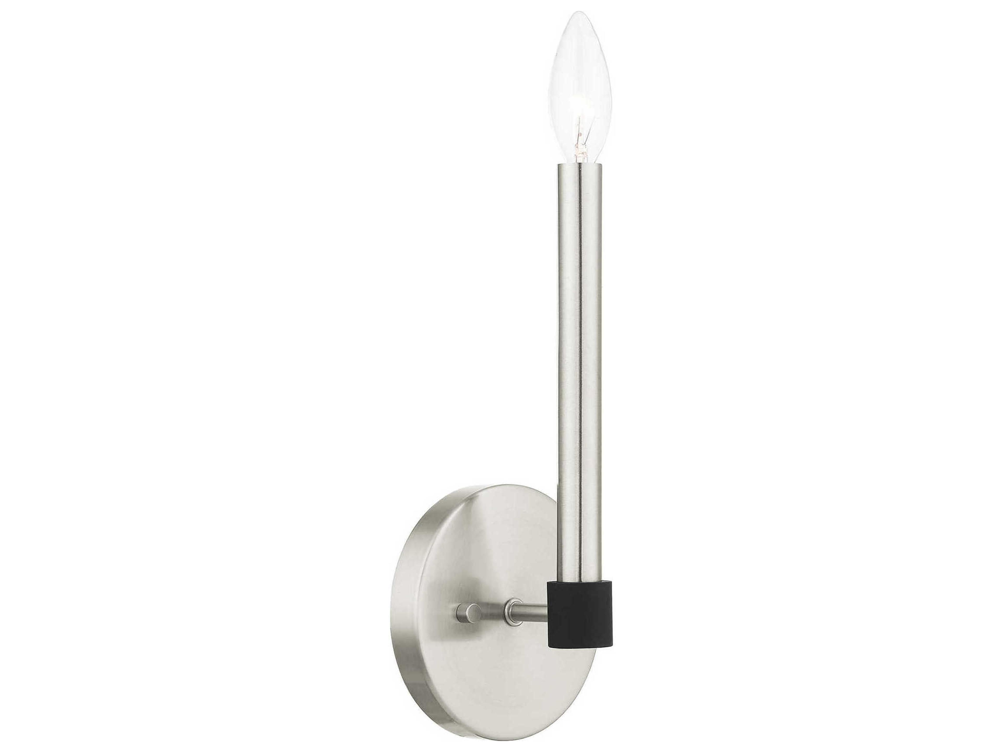 Karlstad 1-Light Brushed Nickel Satin Brass Wall Sconce