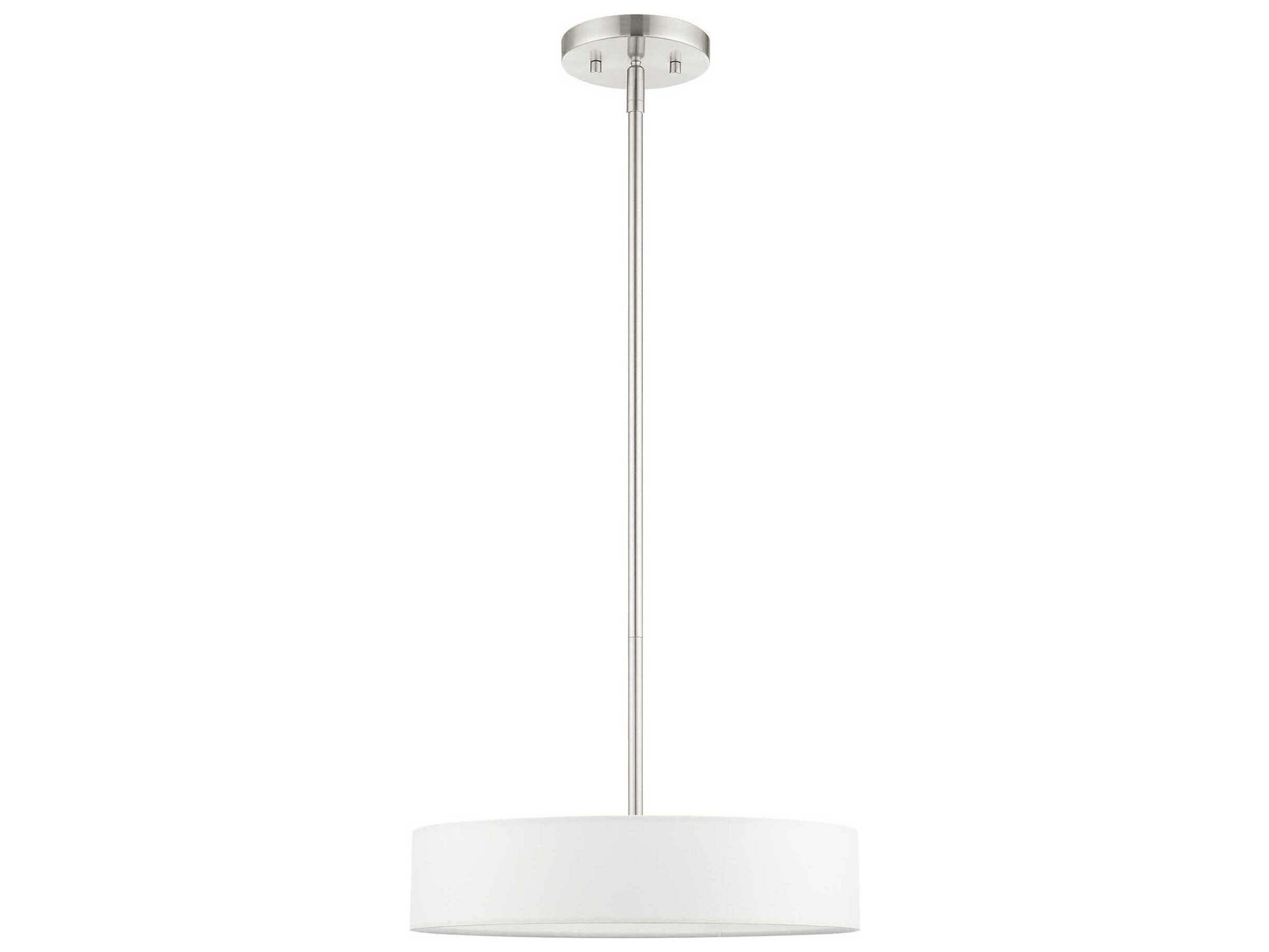 Livex Lighting Venlo 4-Light Brushed Nickel Drum Pendant