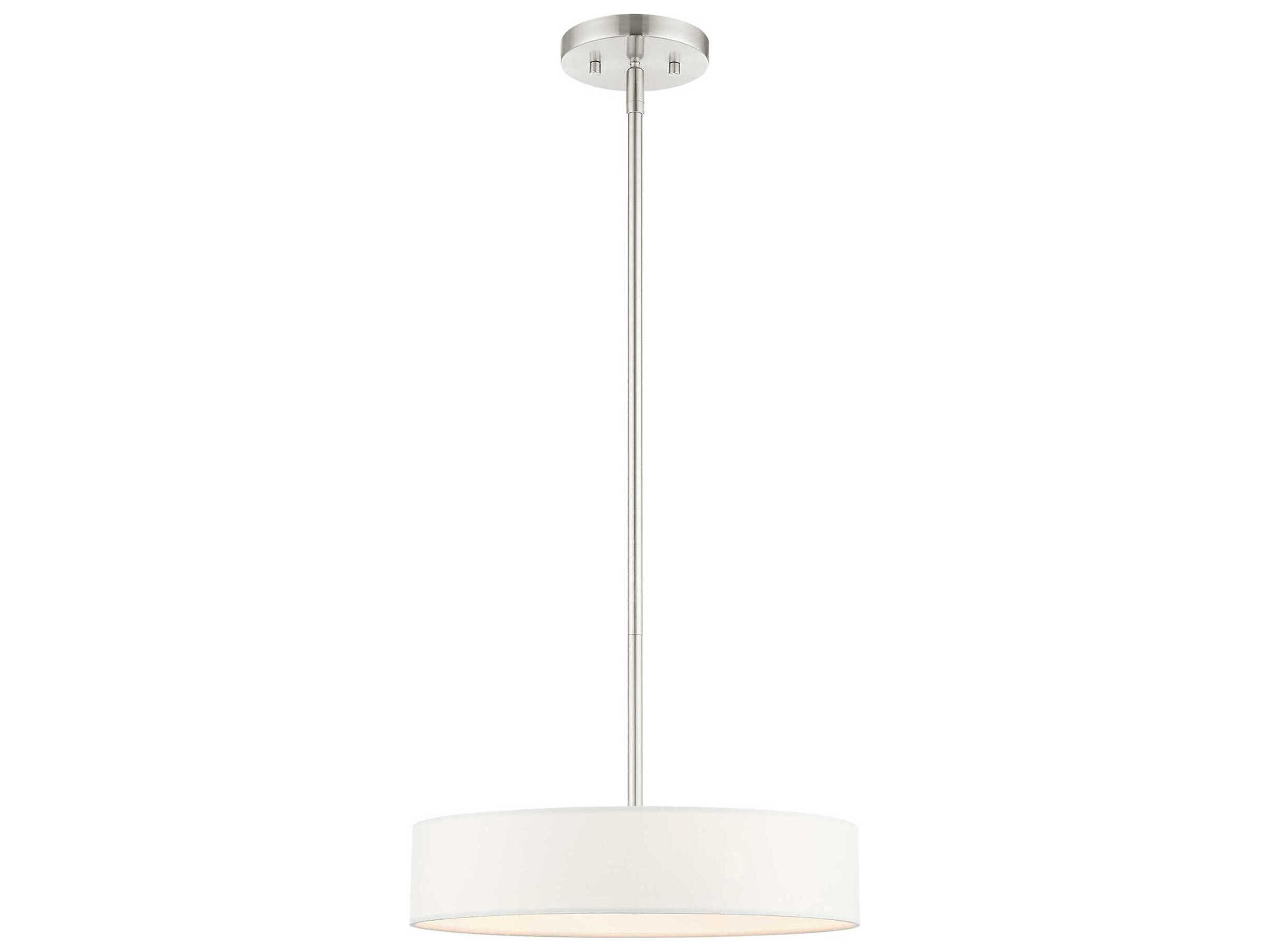 Livex Lighting Venlo 4-Light Brushed Nickel Drum Pendant