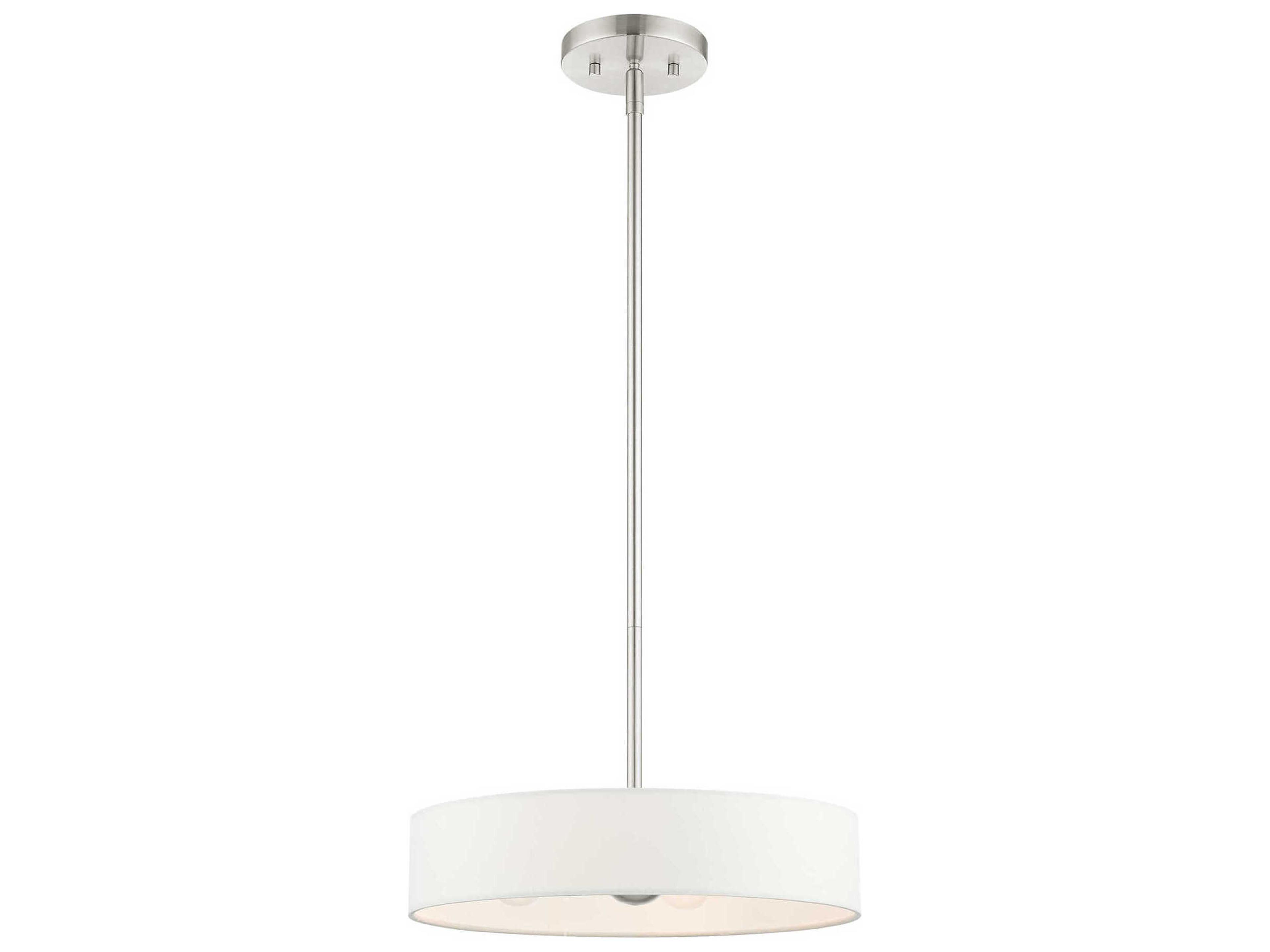 Livex Lighting Venlo 4-Light Brushed Nickel Drum Pendant