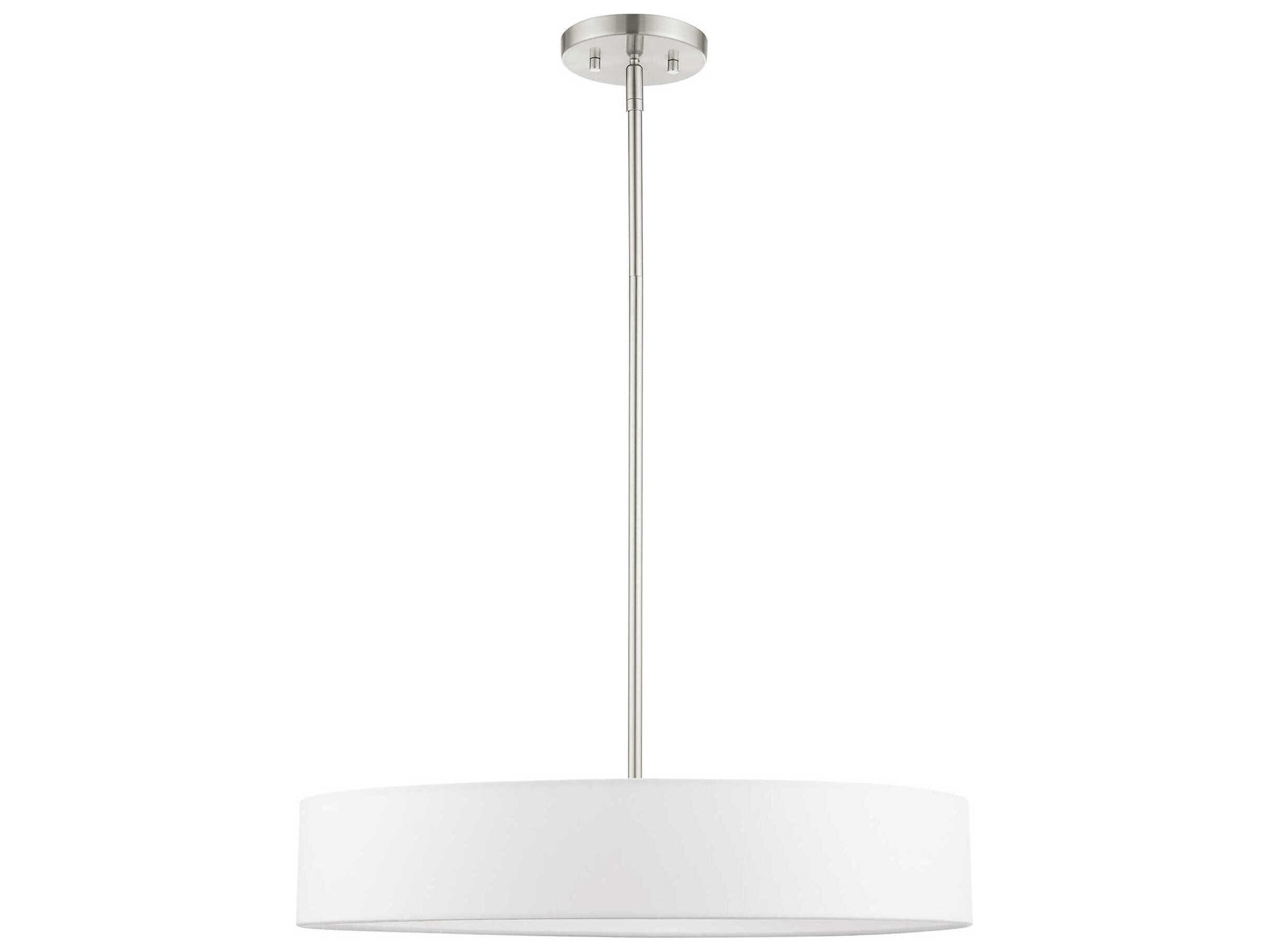 Livex Lighting Venlo 4-Light Brushed Nickel Drum Pendant