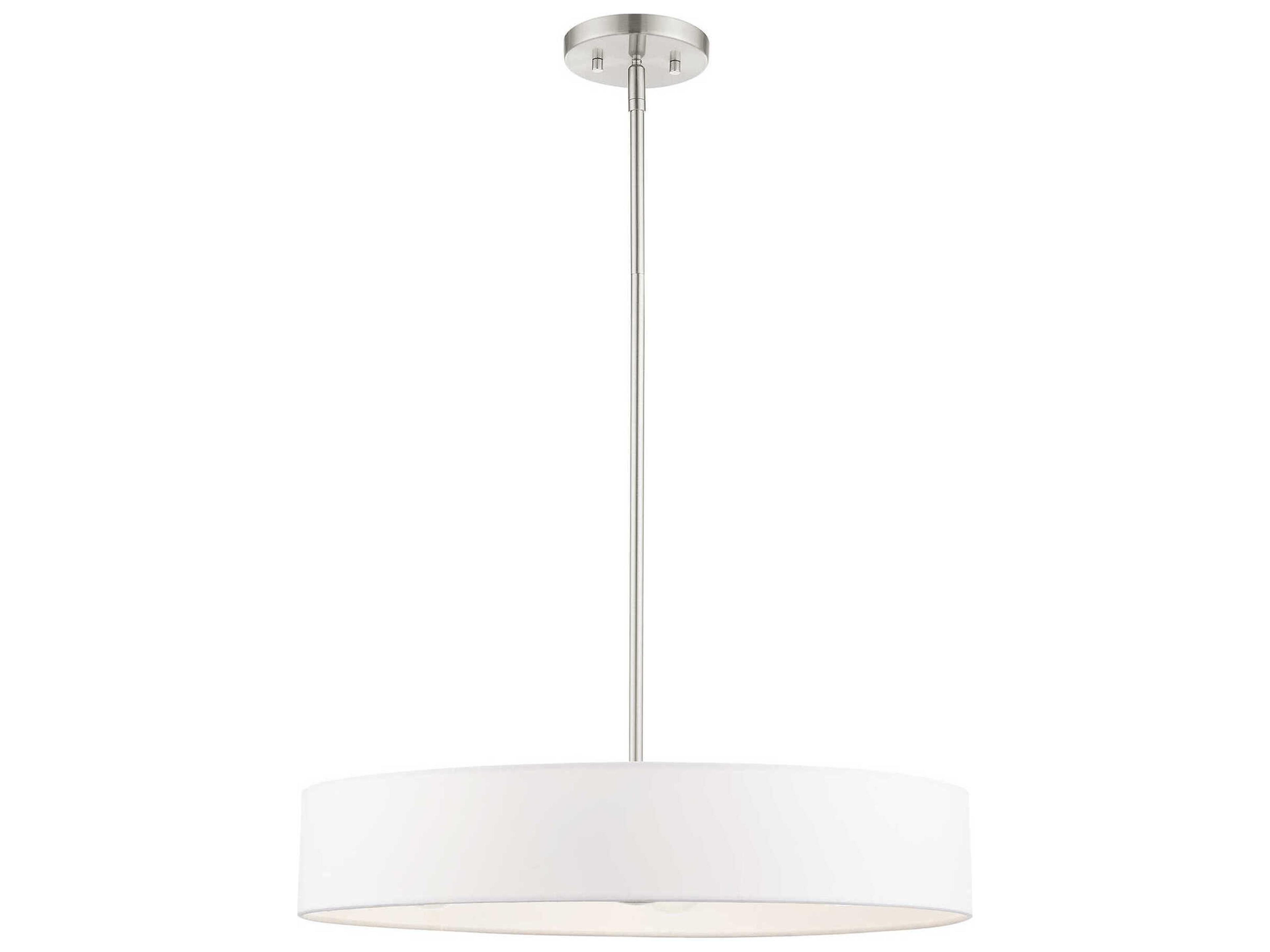 Livex Lighting Venlo 4-Light Brushed Nickel Drum Pendant