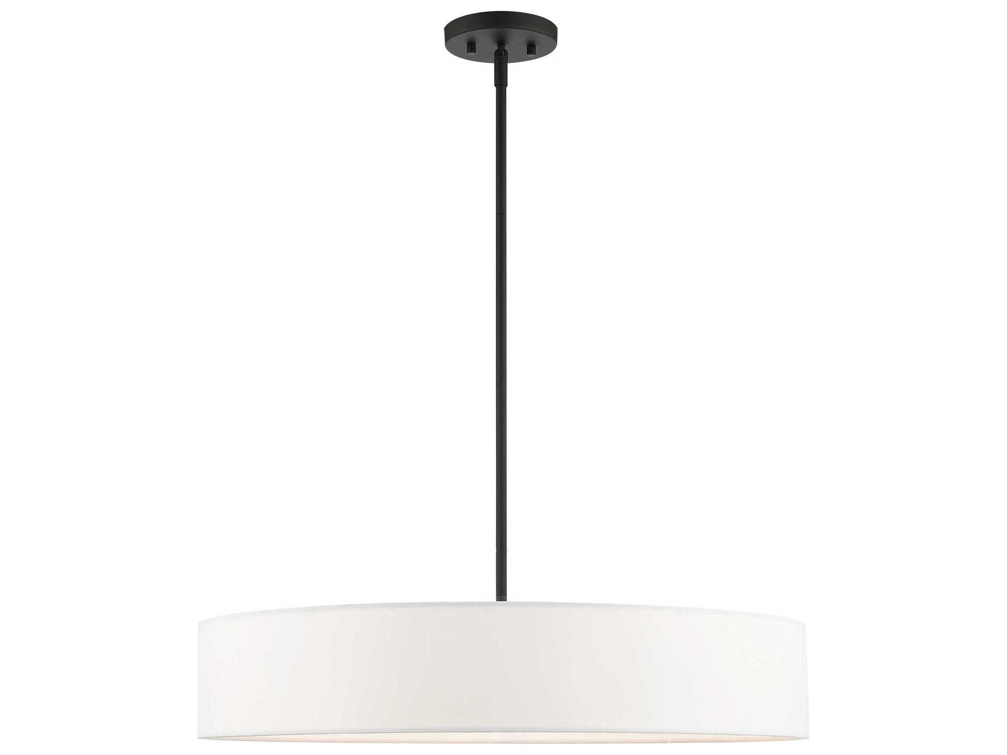 Venlo 5-Light Black Brushed Nickel Drum Pendant