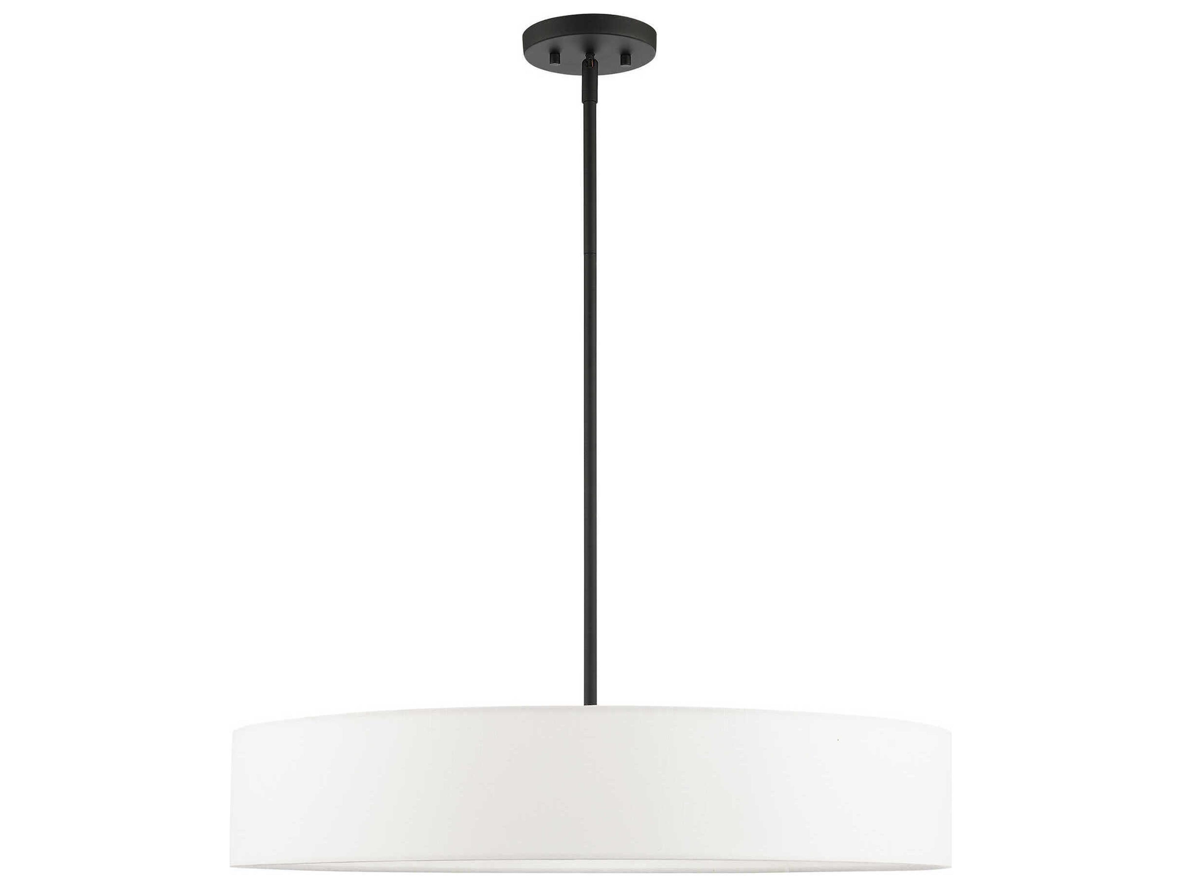 Livex Lighting Venlo 5-Light Black Brushed Nickel Drum Pendant