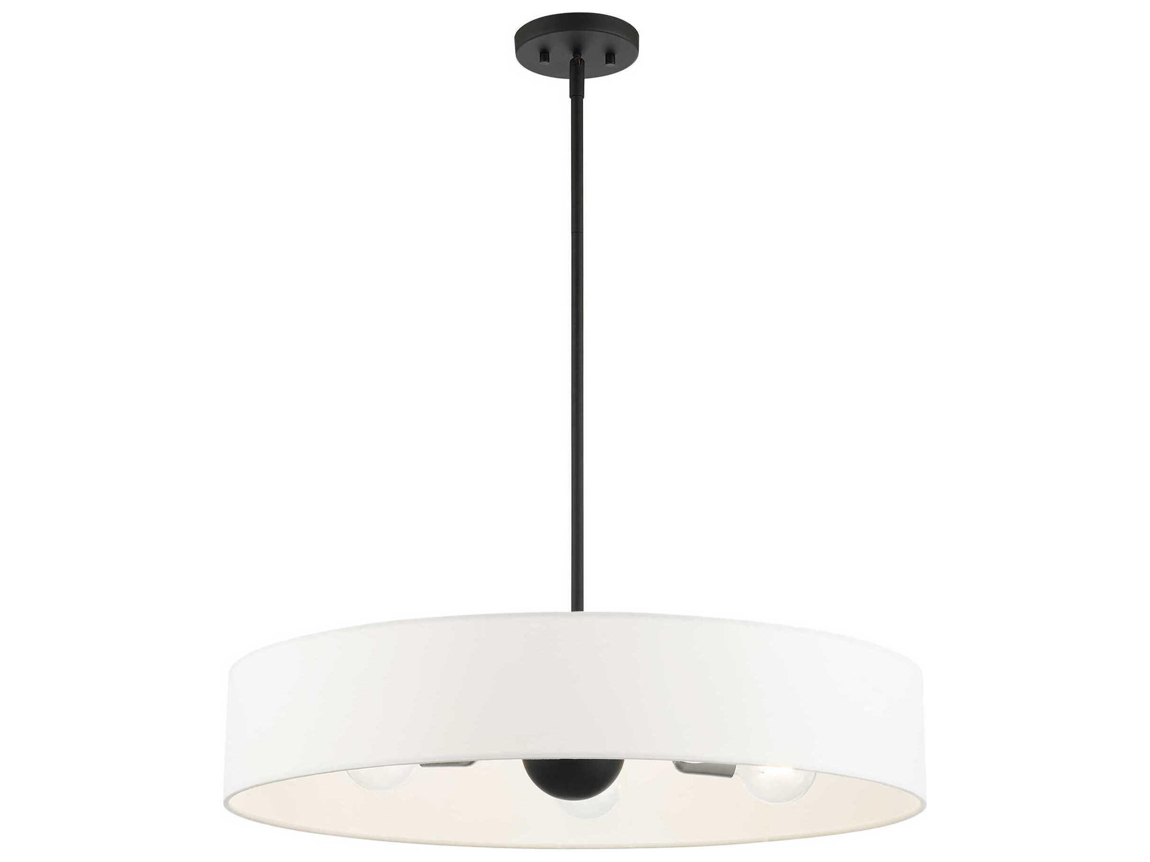 Livex Lighting Venlo 5-Light Black Brushed Nickel Drum Pendant