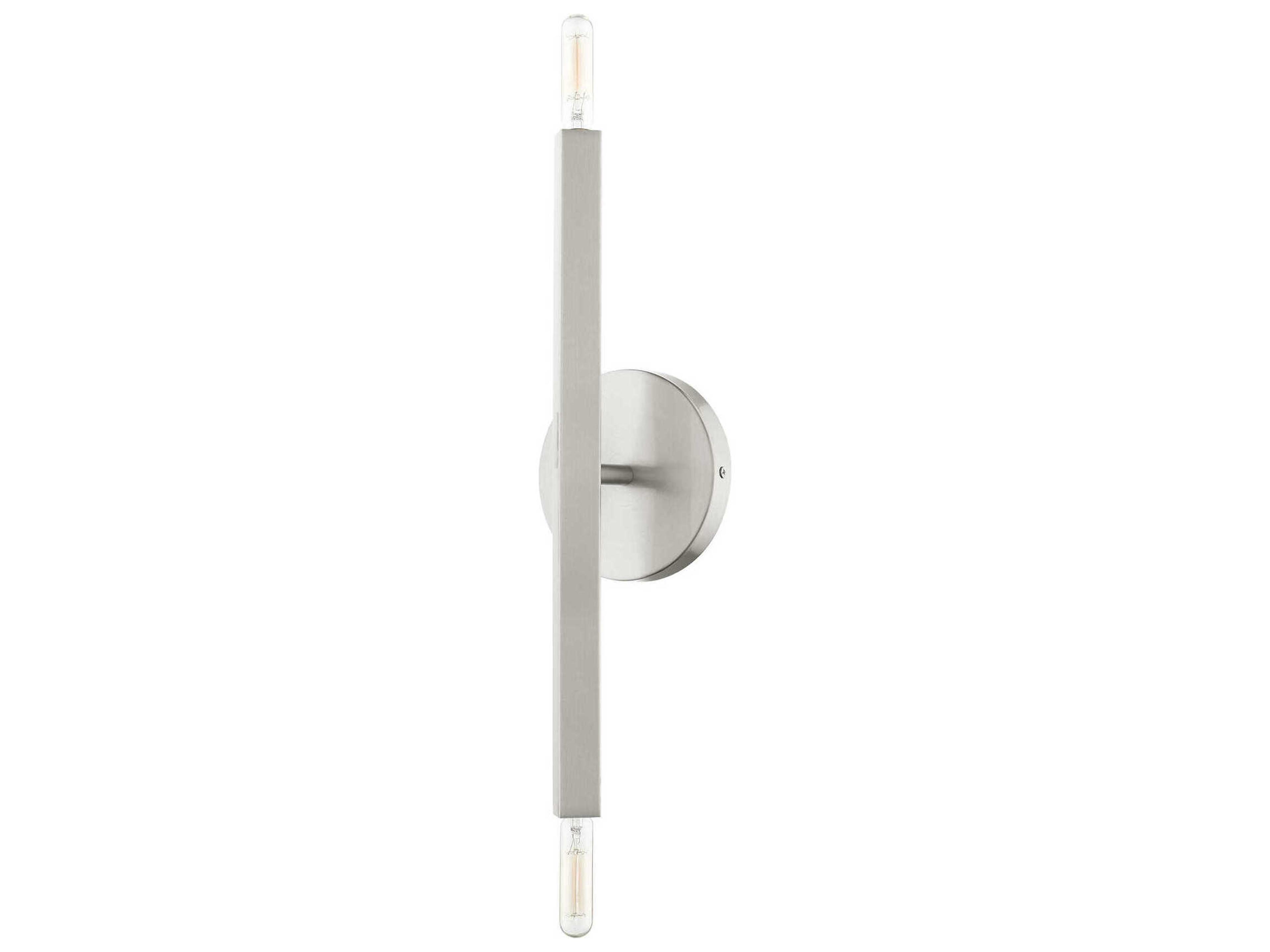 Livex Lighting Monaco 2-Light Brushed Nickel Wall Sconce