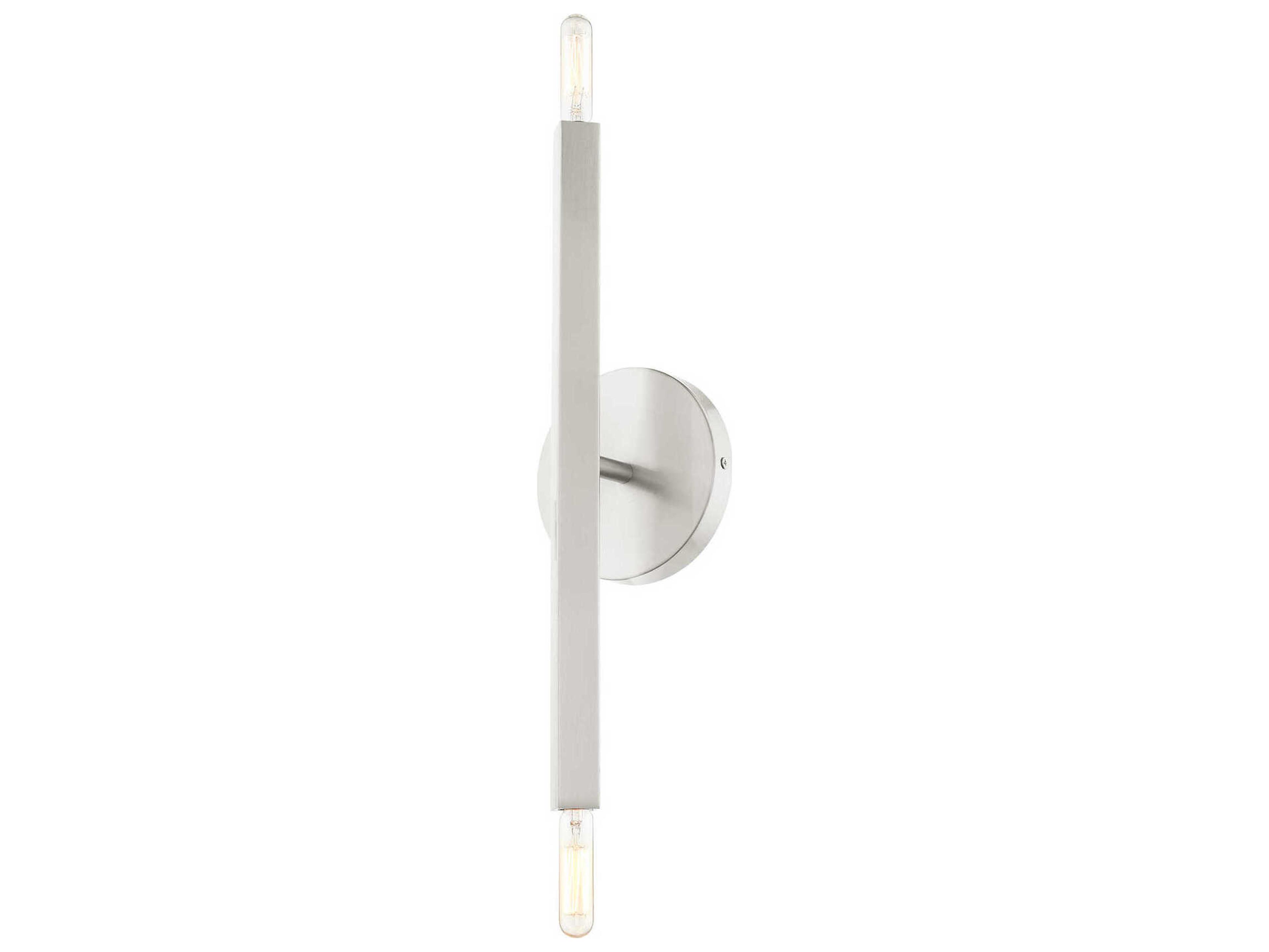 Livex Lighting Monaco 2-Light Brushed Nickel Wall Sconce