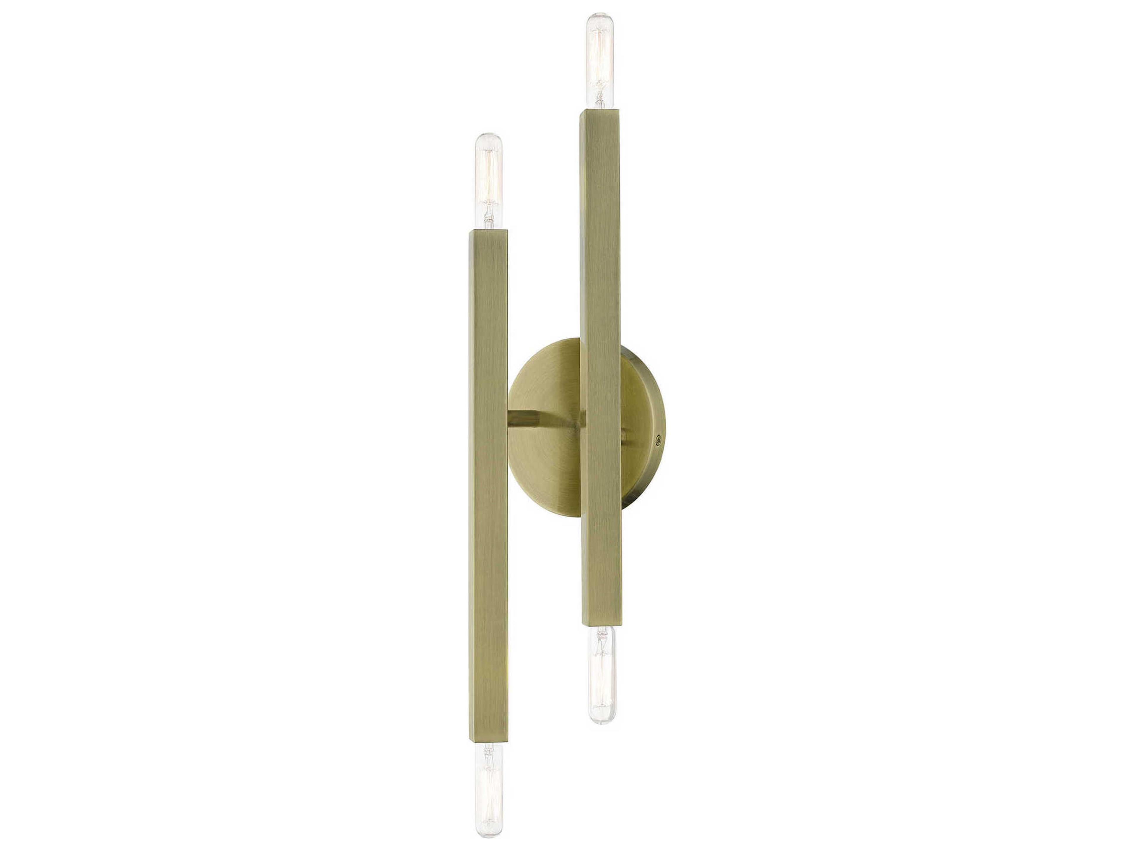 Monaco 4-Light Antique Brass Wall Sconce