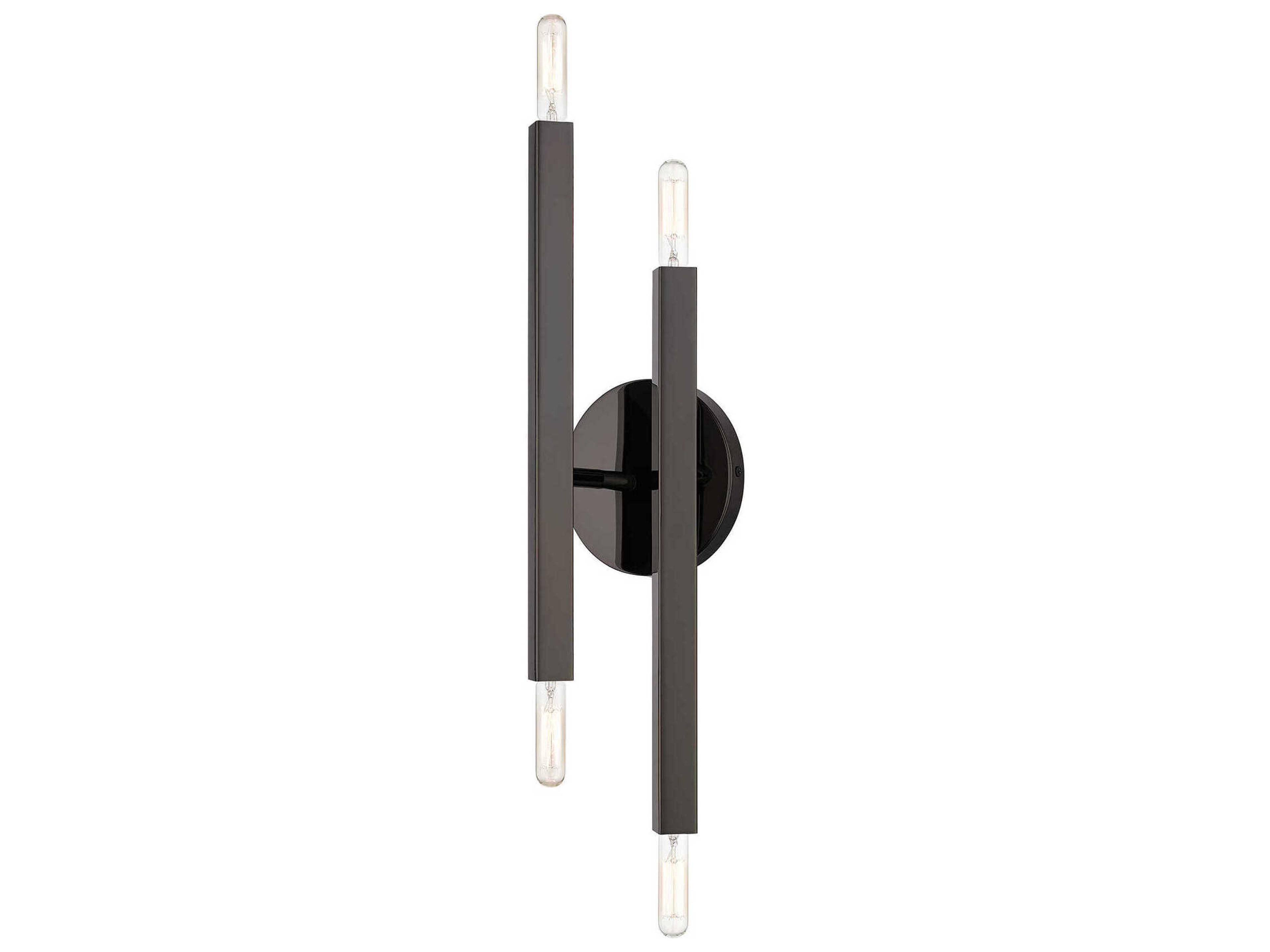 Monaco 4-Light Black Chrome Wall Sconce