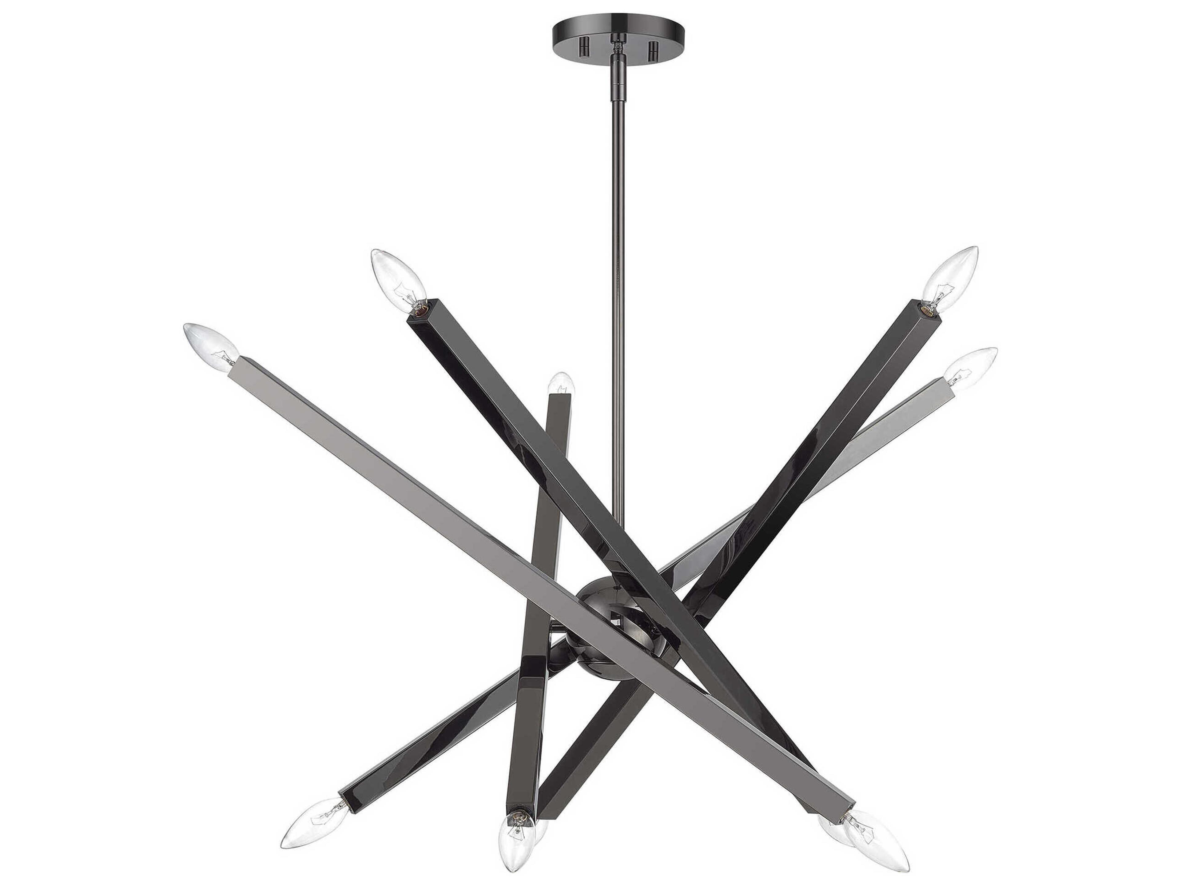 Monaco 10-Light Black Chrome Chandelier