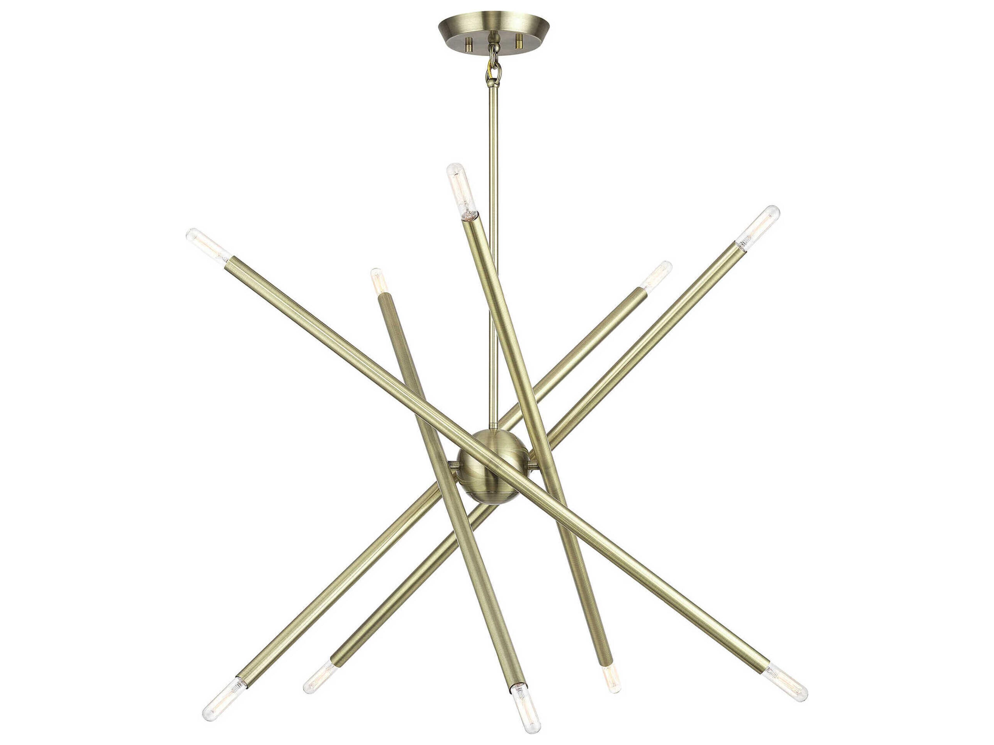 Soho 10-Light Antique Brass Chandelier