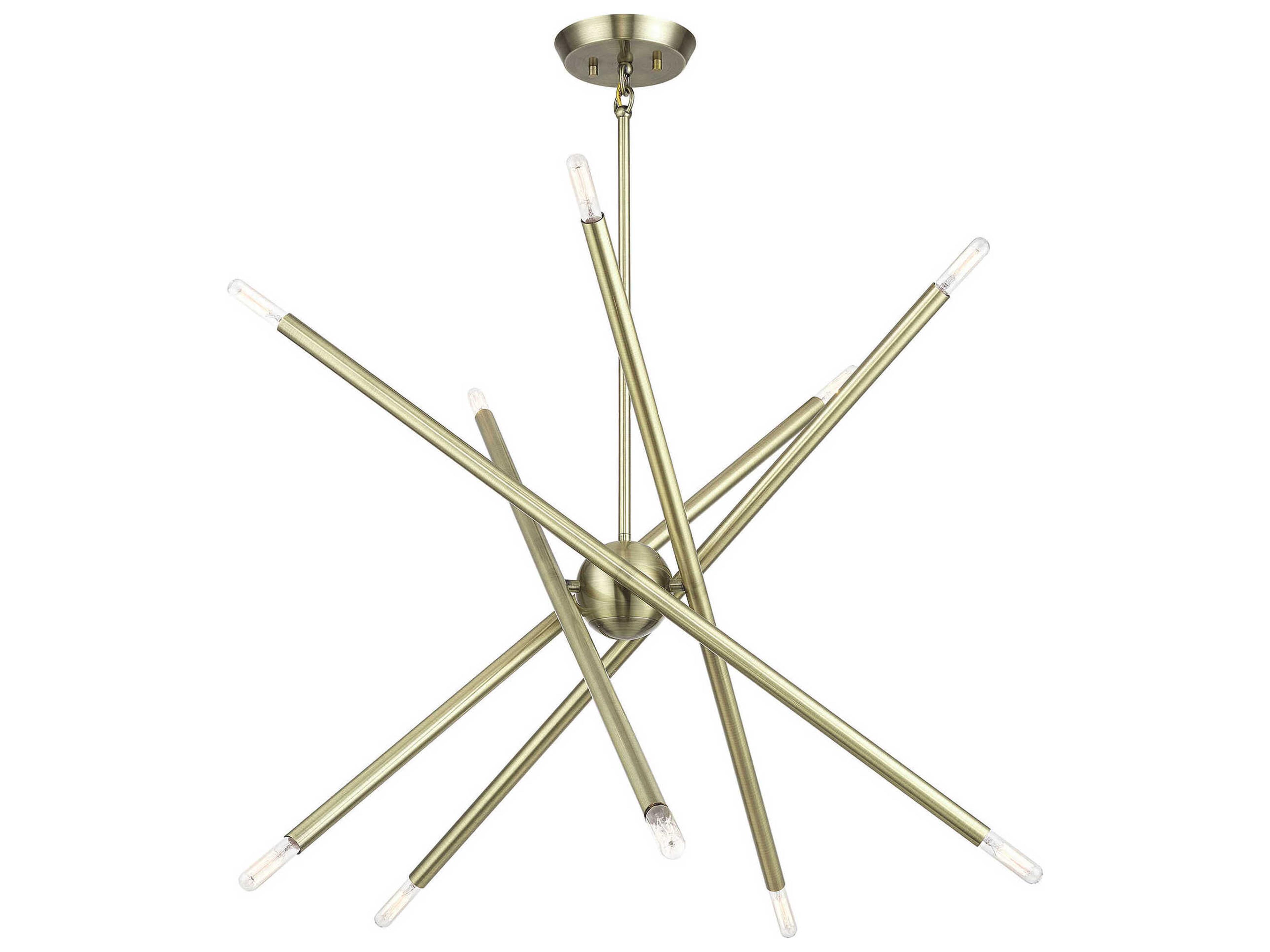 Livex Lighting Soho 10-Light Antique Brass Chandelier