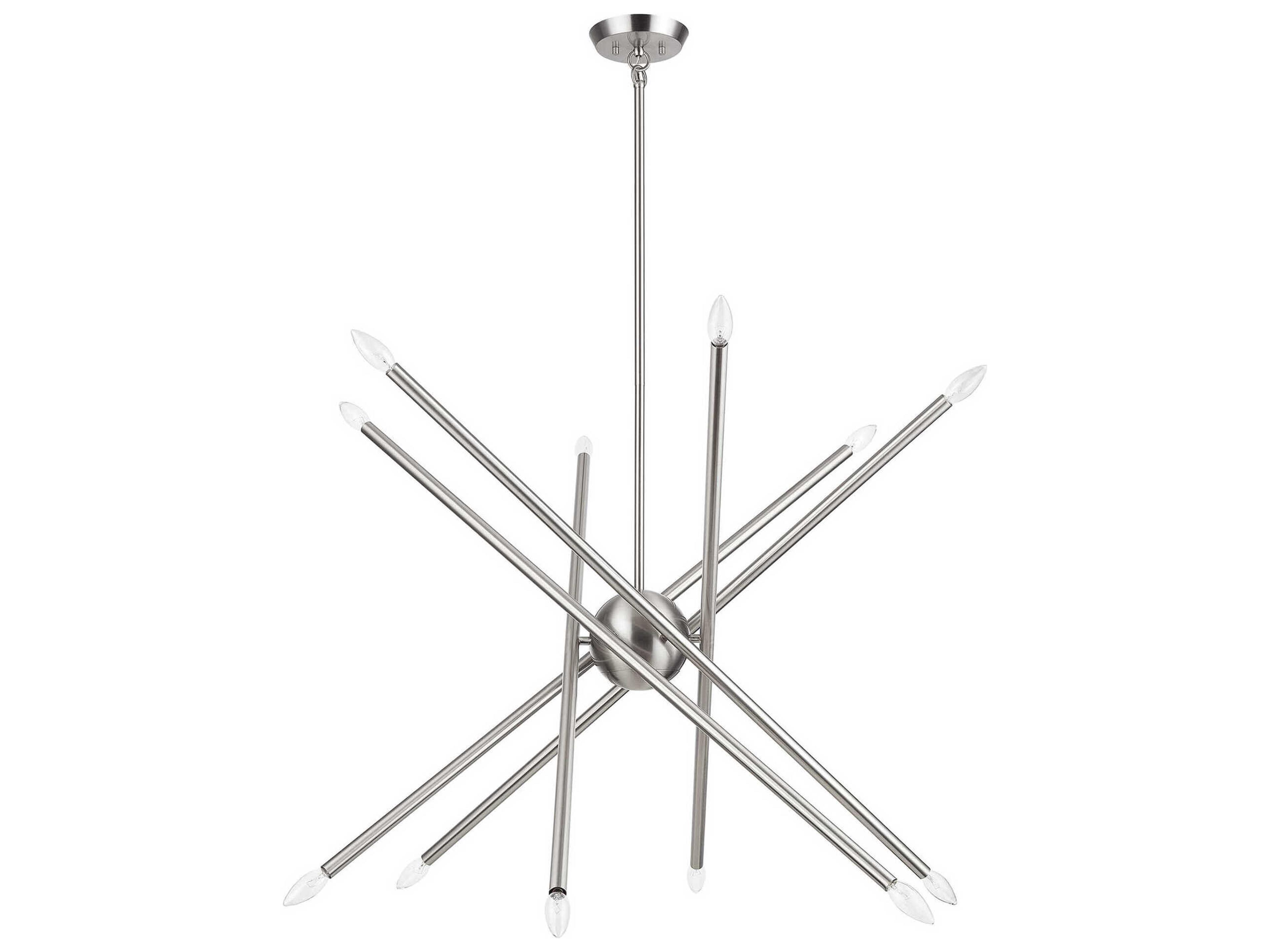 Livex Lighting Soho 12-Light Brushed Nickel Chandelier