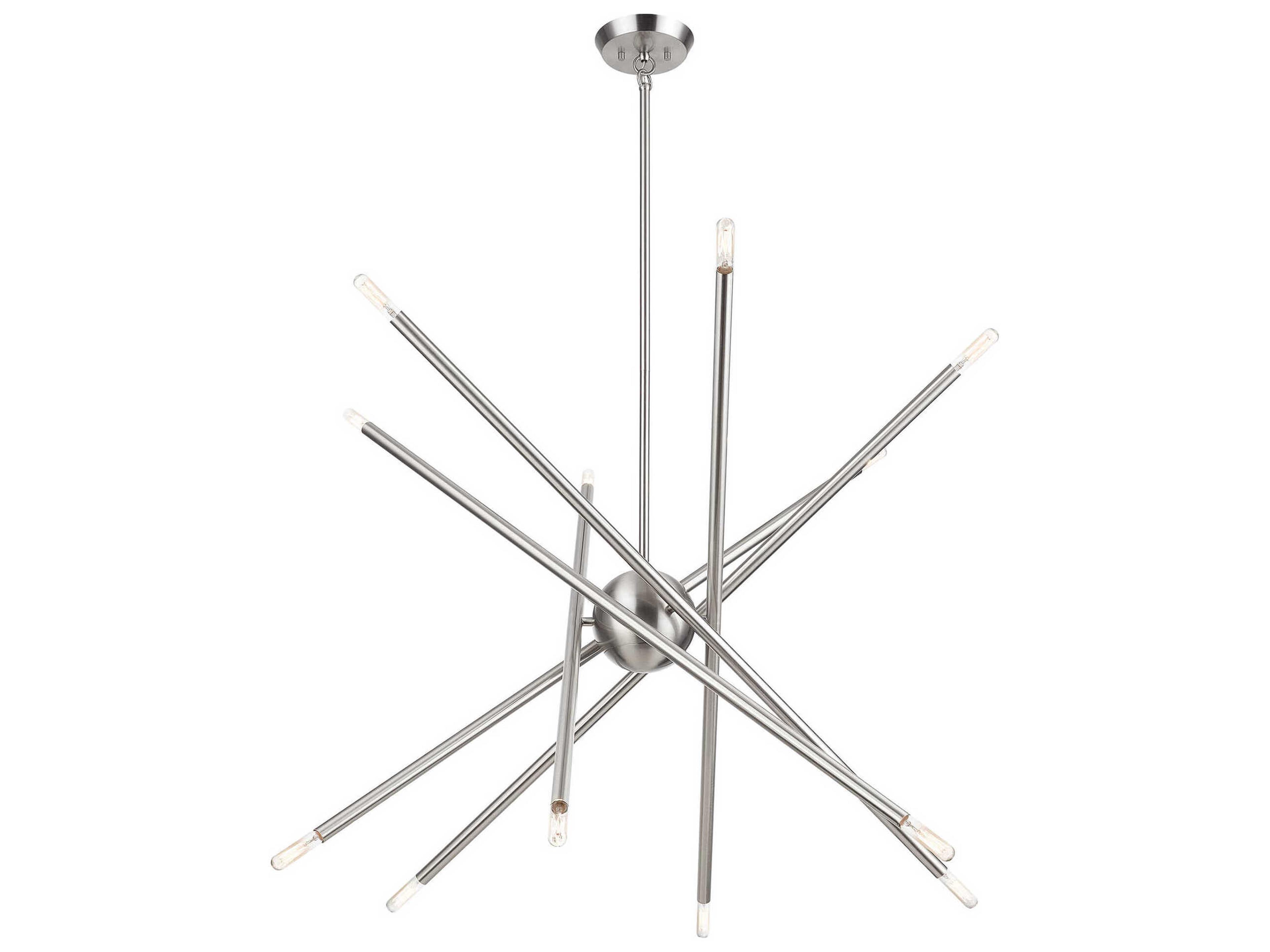 Livex Lighting Soho 12-Light Brushed Nickel Chandelier