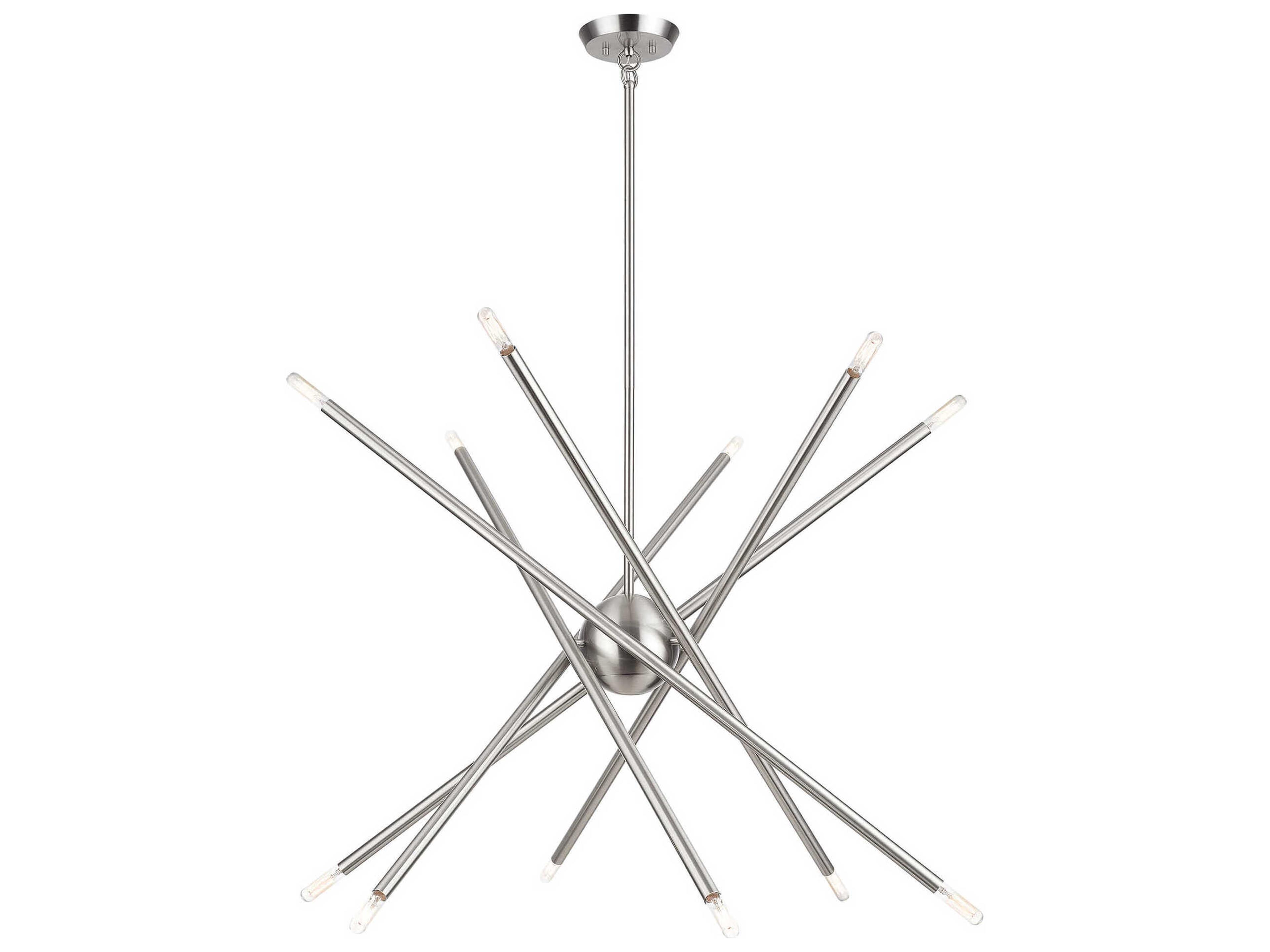 Livex Lighting Soho 12-Light Brushed Nickel Chandelier