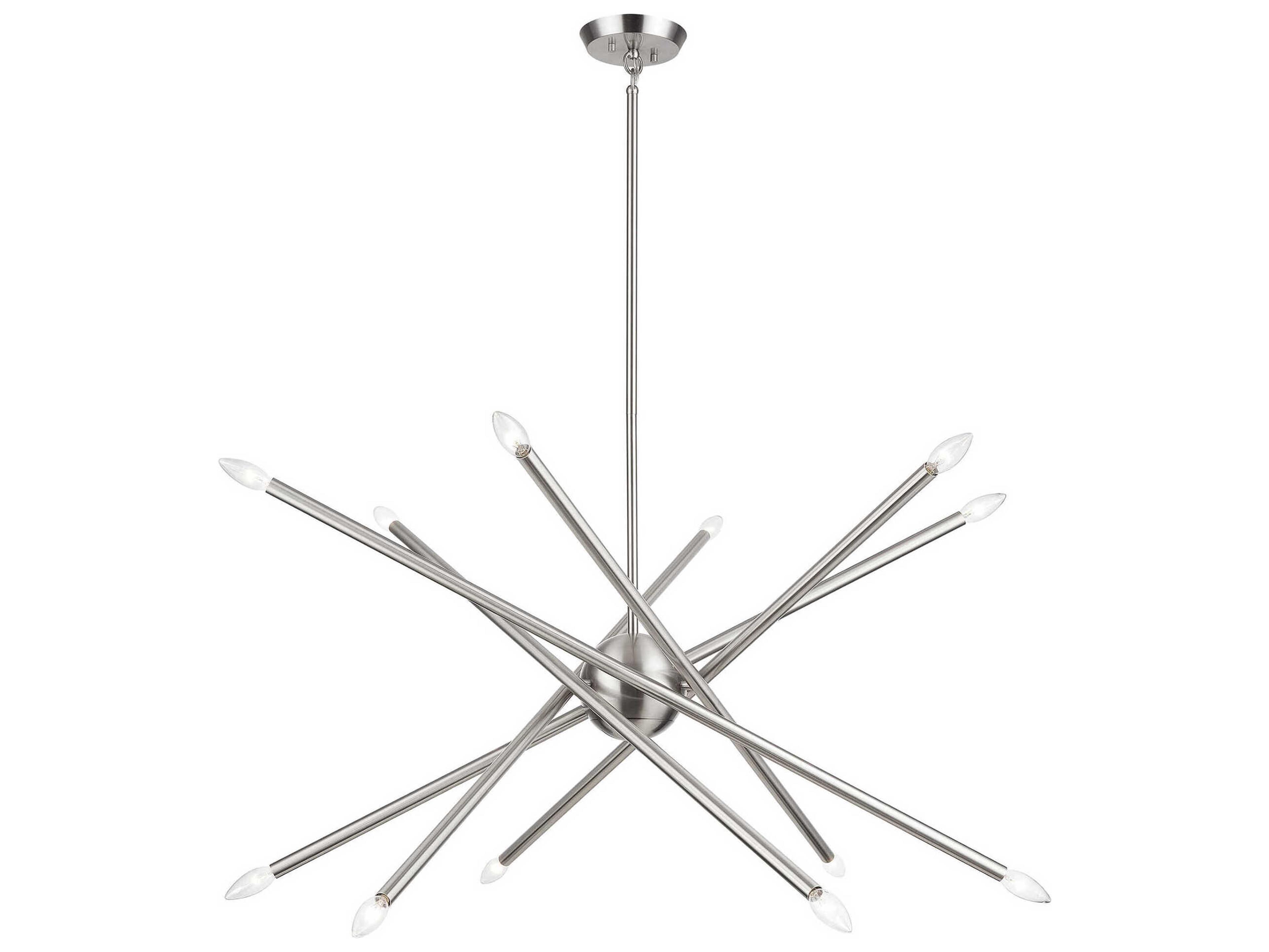 Livex Lighting Soho 12-Light Brushed Nickel Chandelier