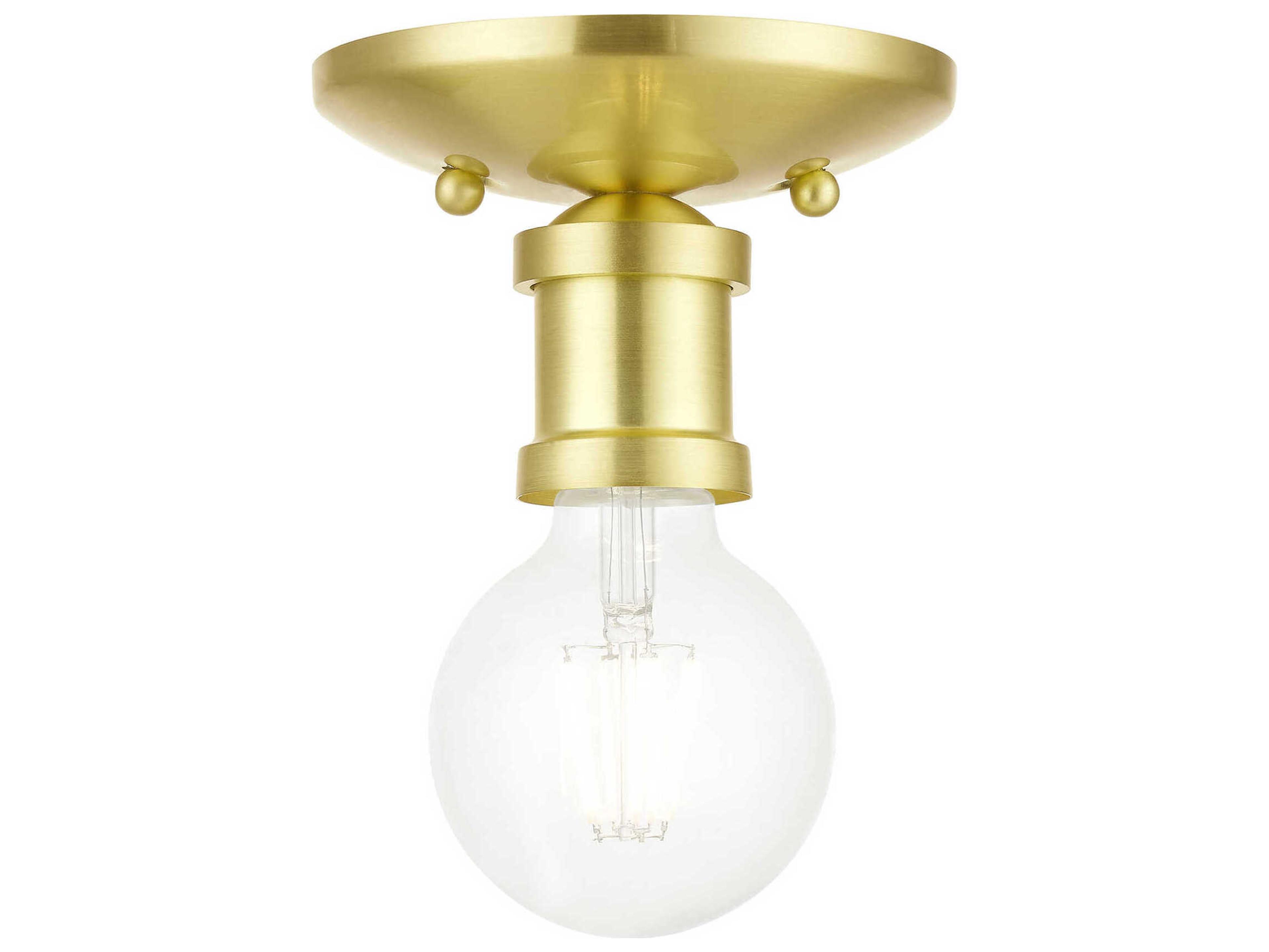 Lansdale 1-Light Satin Brass Semi Flush Mount