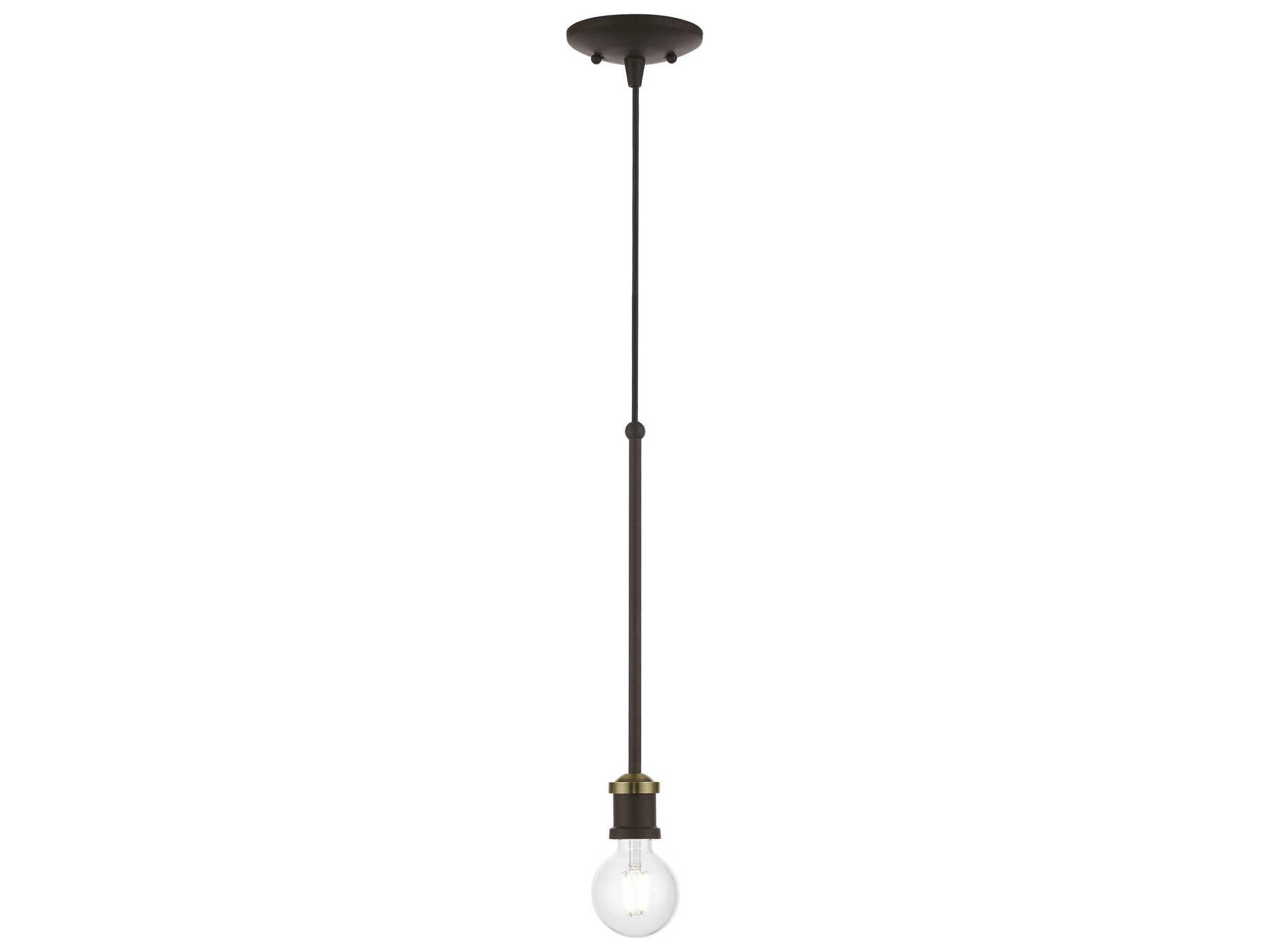 Lansdale 1-Light Bronze Antique Brass Mini Pendant