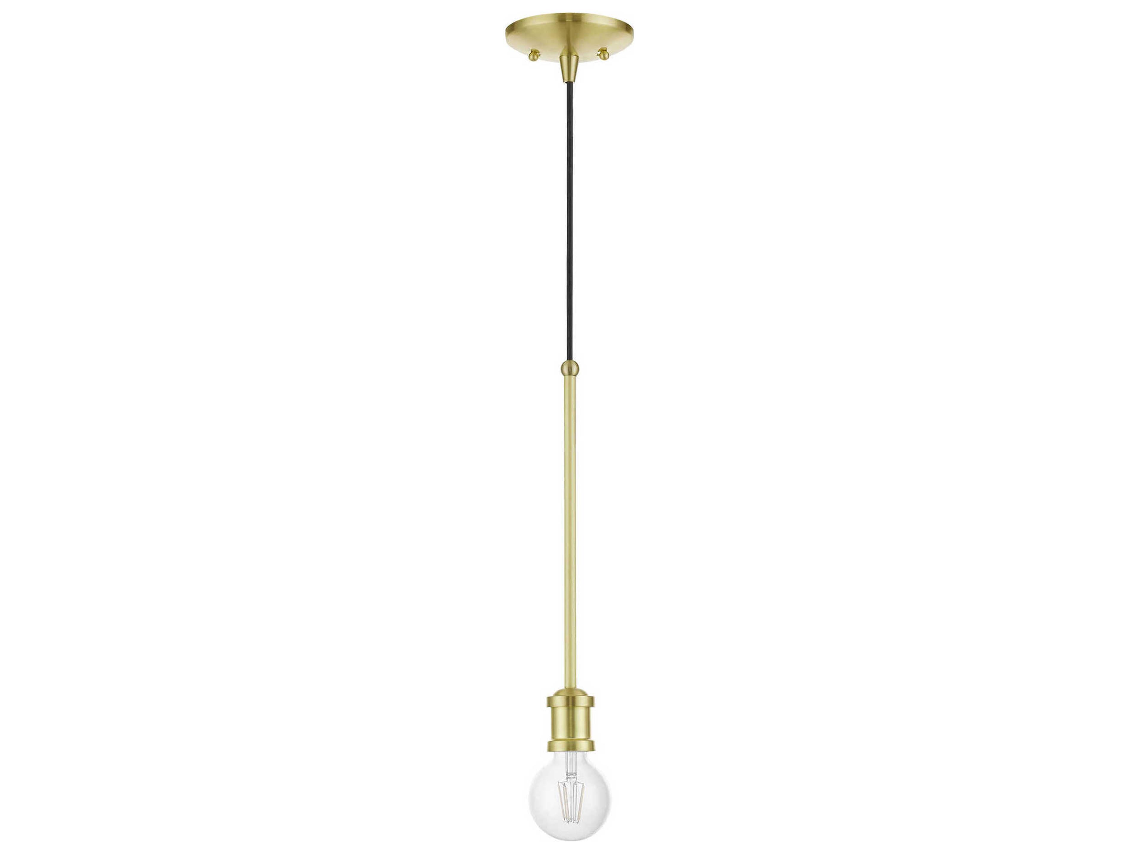 Livex Lighting Lansdale 1-Light Satin Brass Mini Pendant