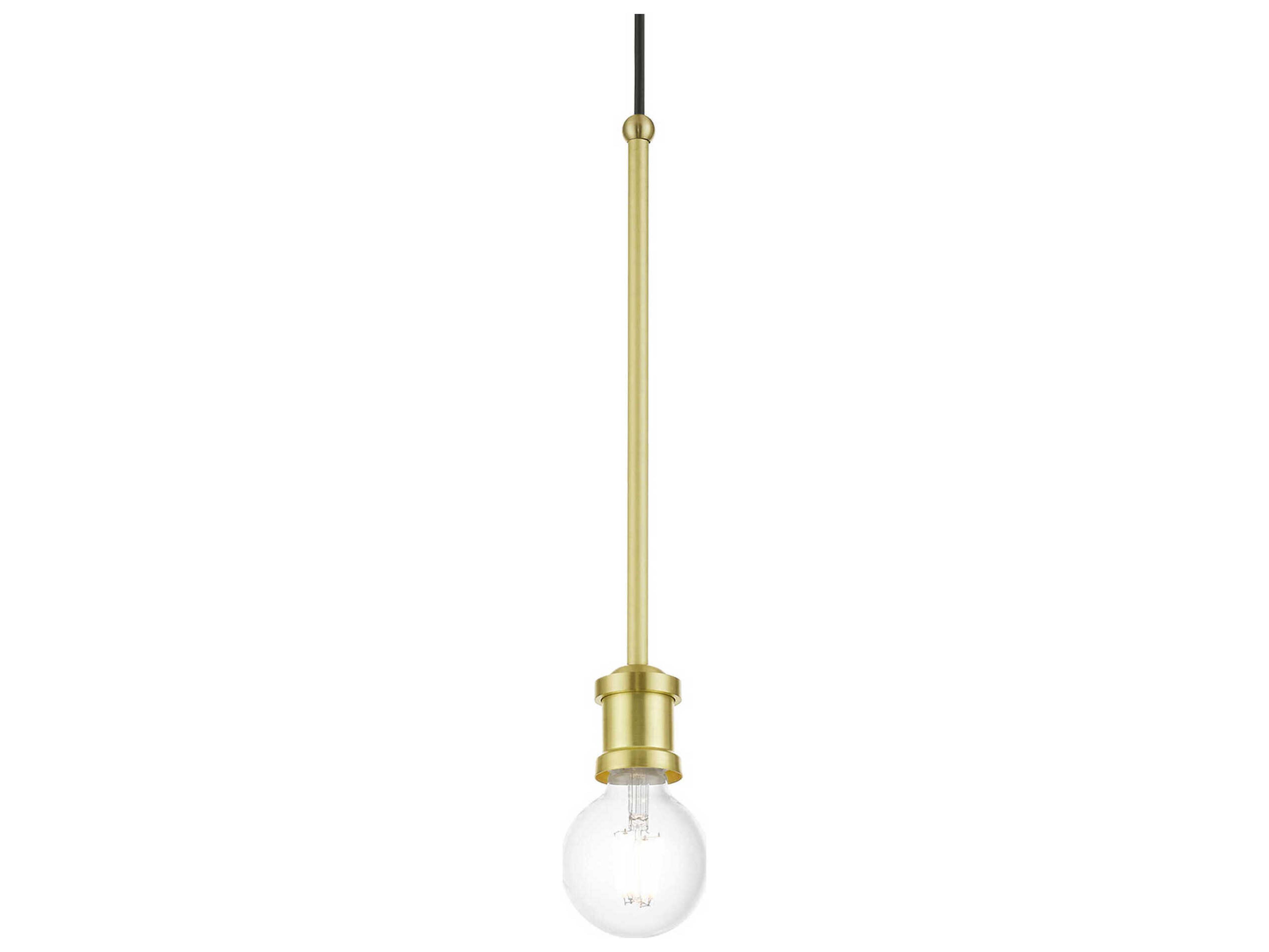 Livex Lighting Lansdale 1-Light Satin Brass Mini Pendant